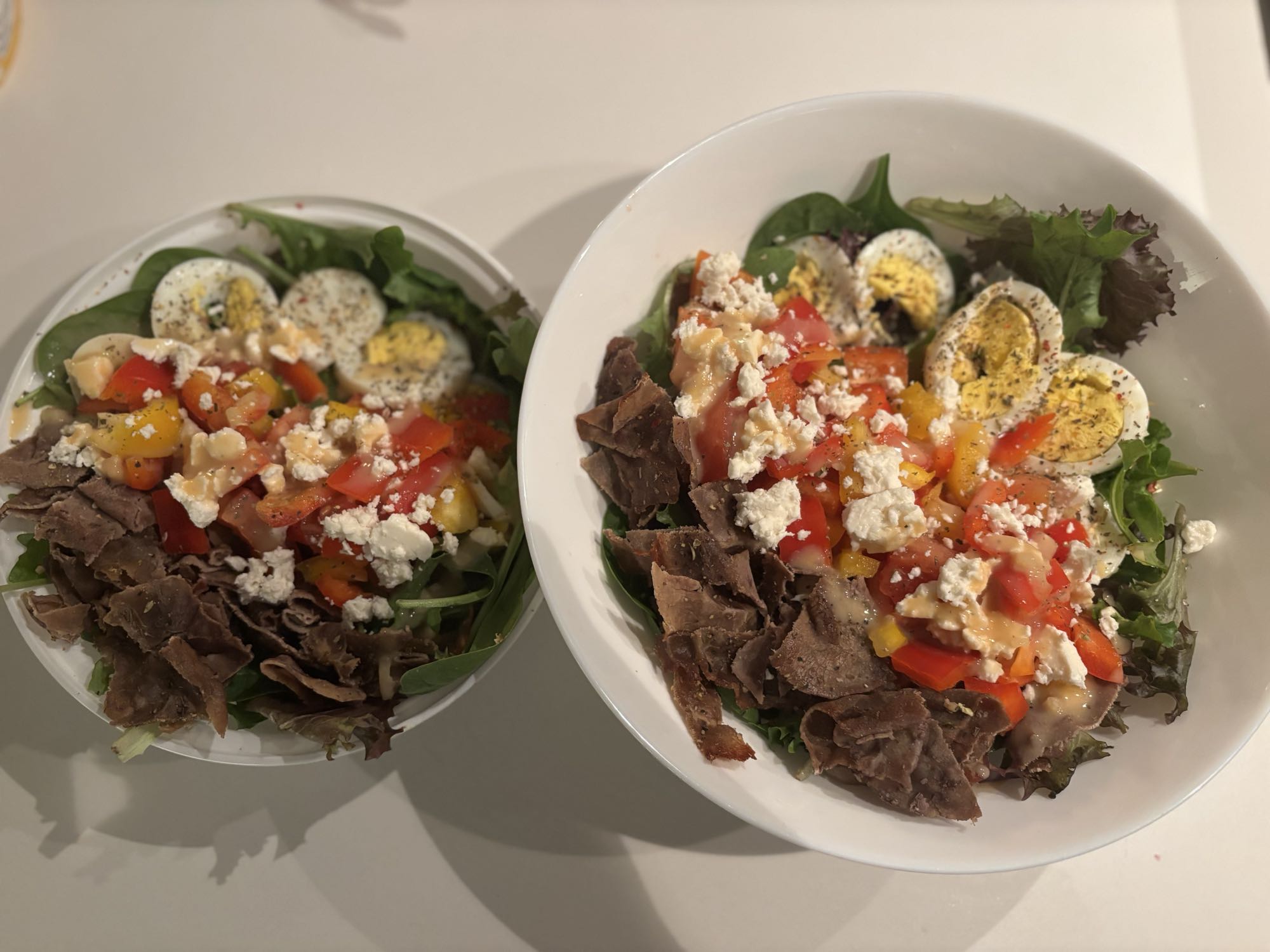 Salade grecque au boeuf