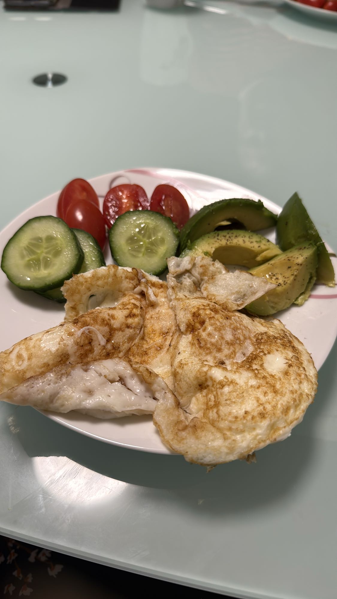 Yumurta beyazı ve sebzeler