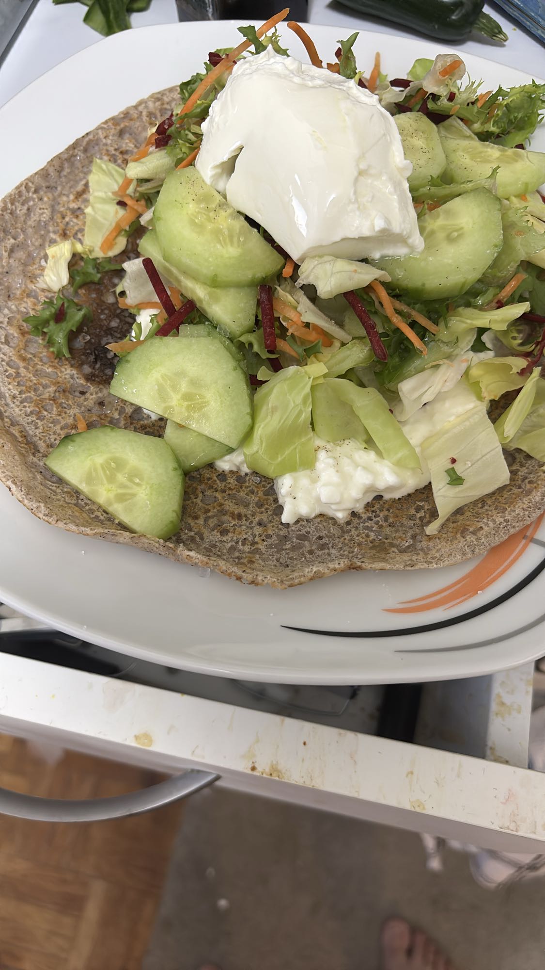 Galette aux légumes frais