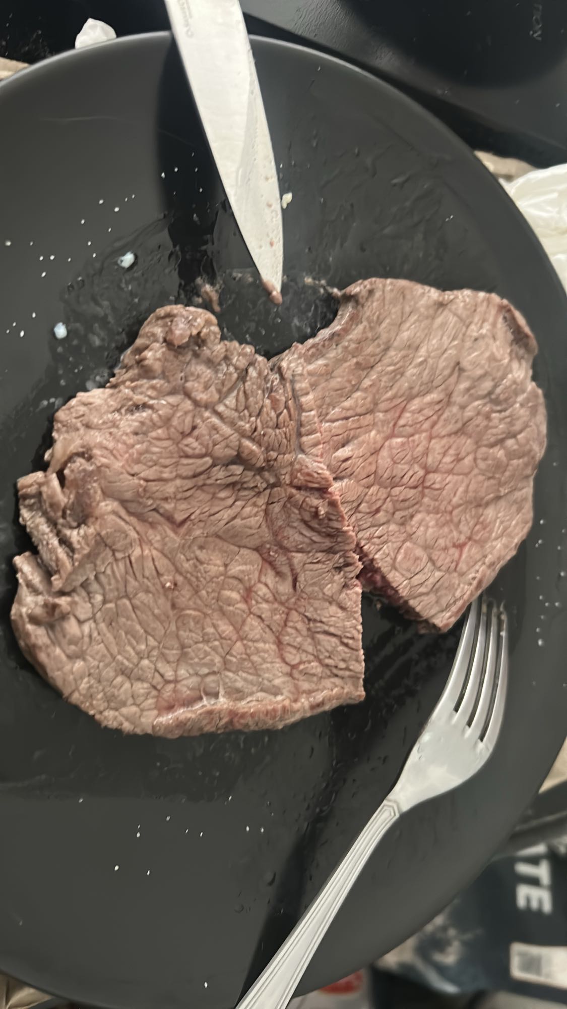 Bifteck cuit à la poêle