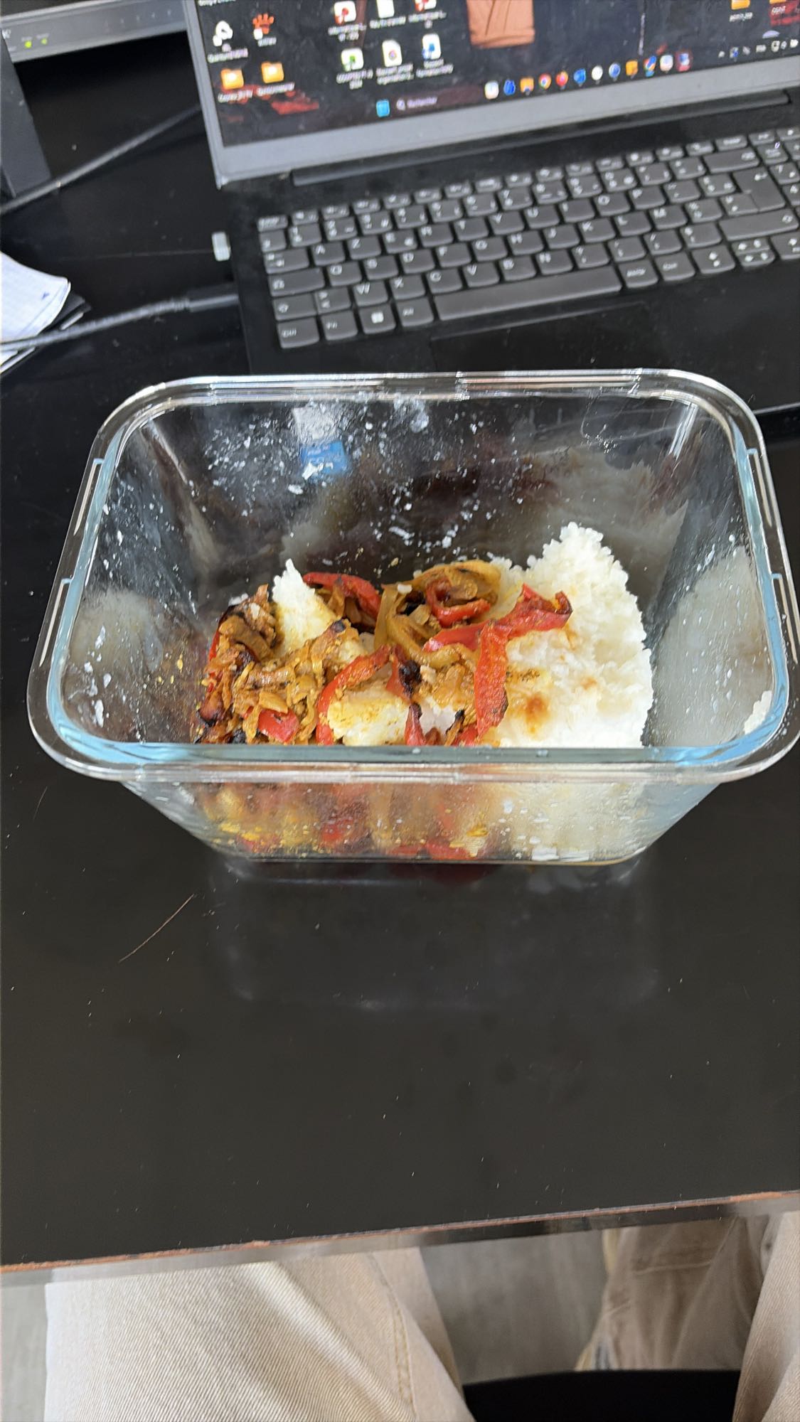 Riz aux poivrons sautés