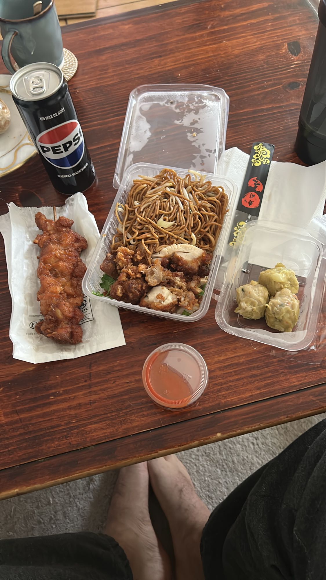 Repas asiatique frit