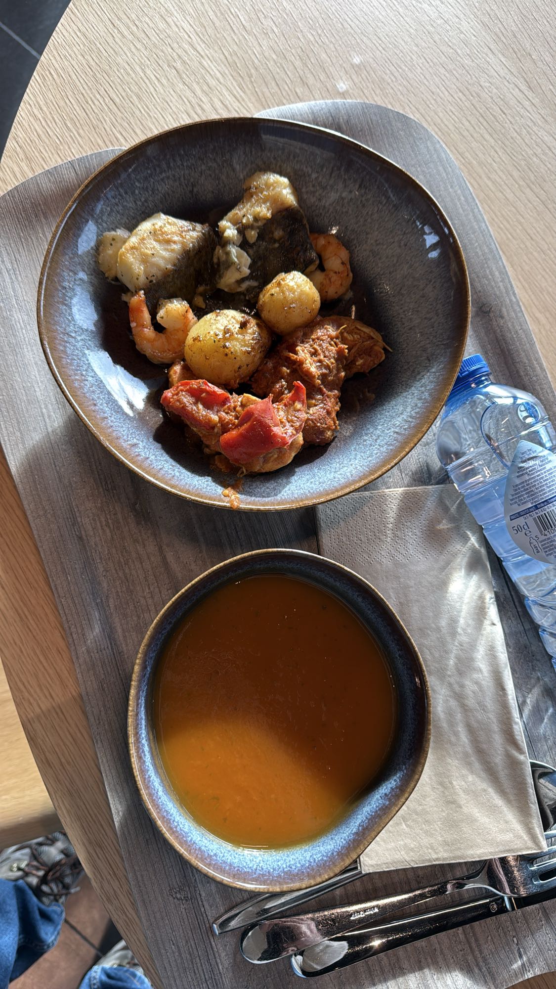 Seafood stew with soup