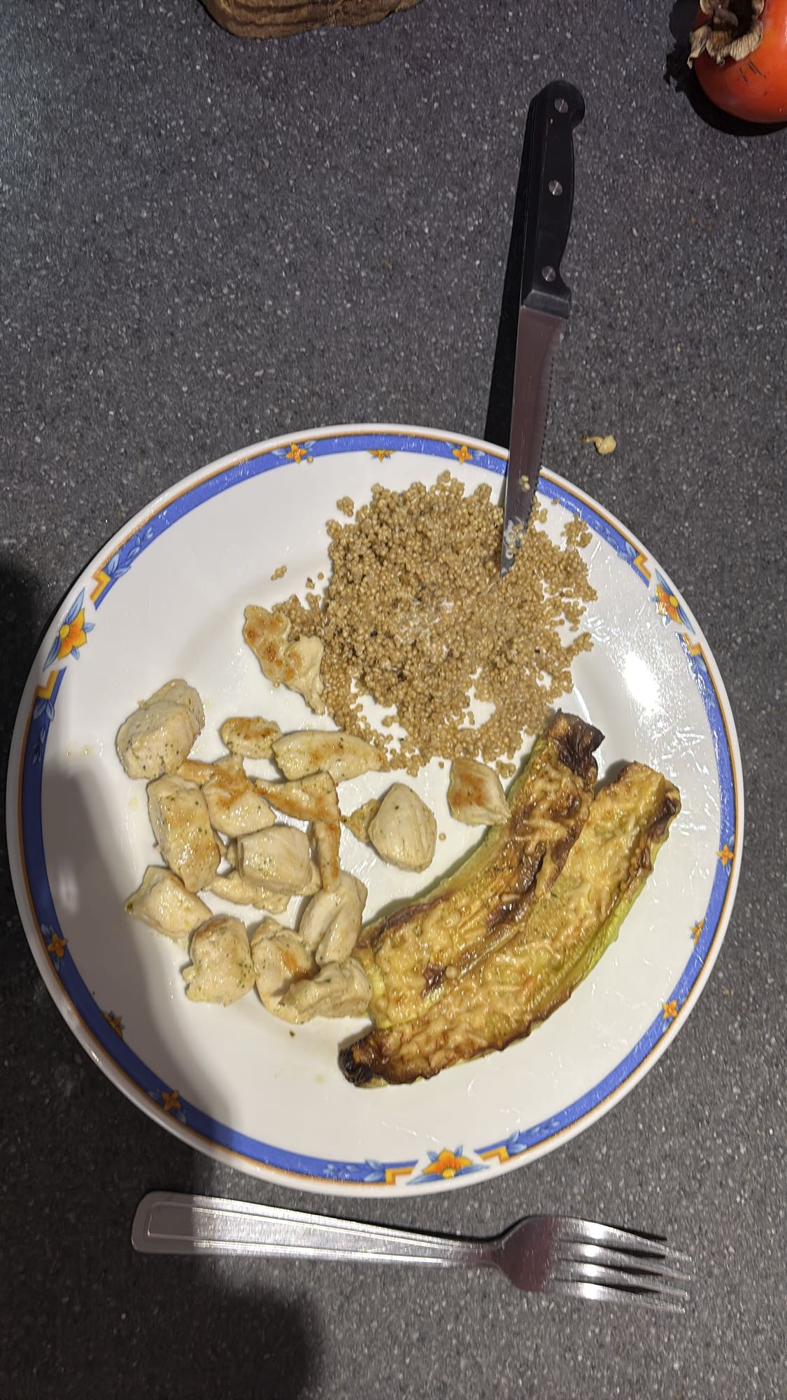 Poulet quinoa courgette