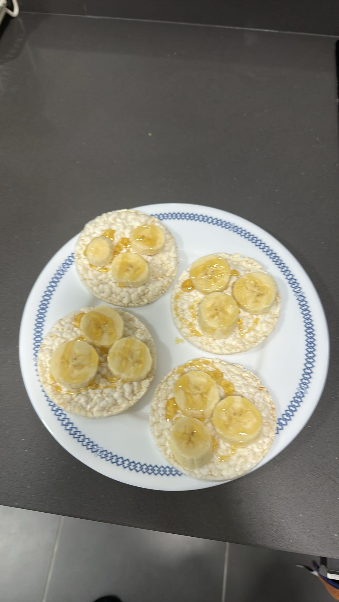 Tortitas con plátano y miel