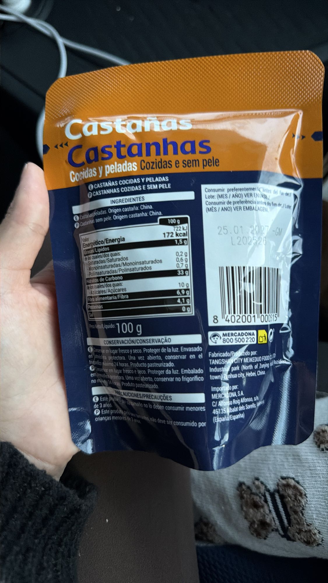 Castane coapte decojite