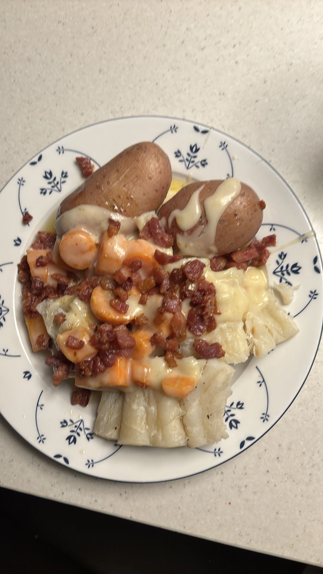 Torsk med potet og bacon