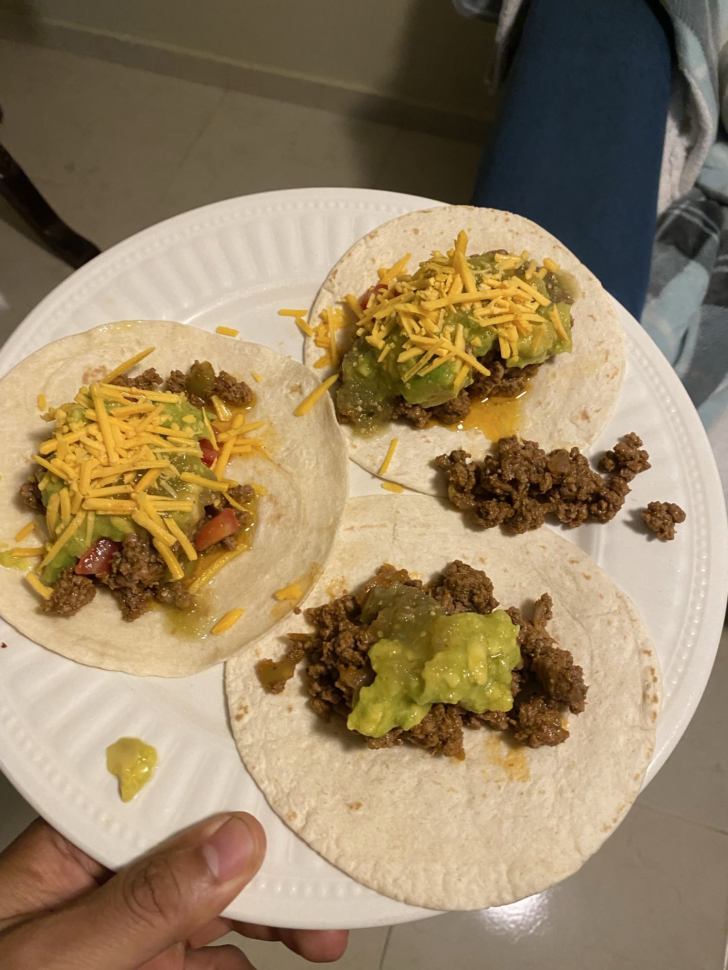 Tacos de carne molida
