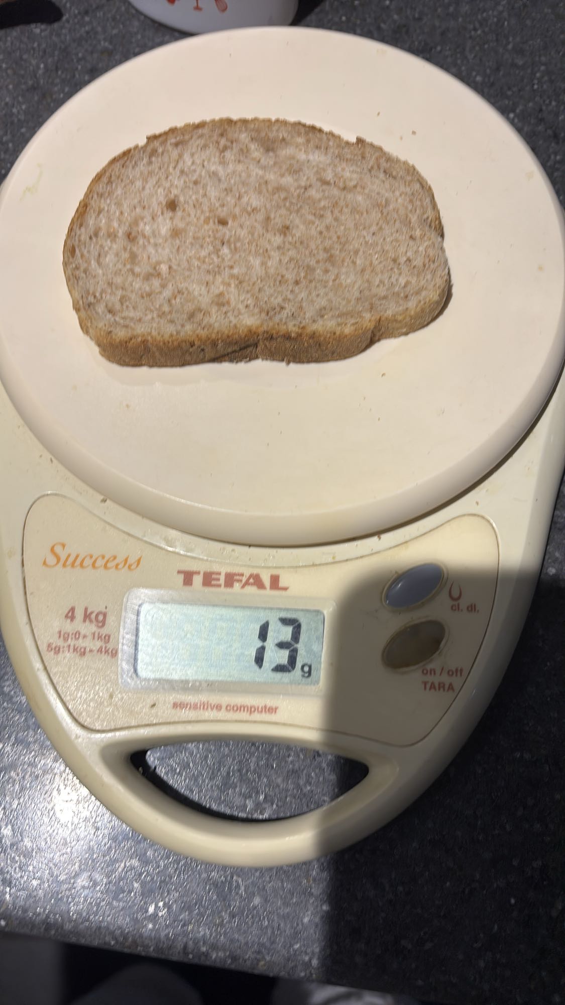 tranche de pain complet