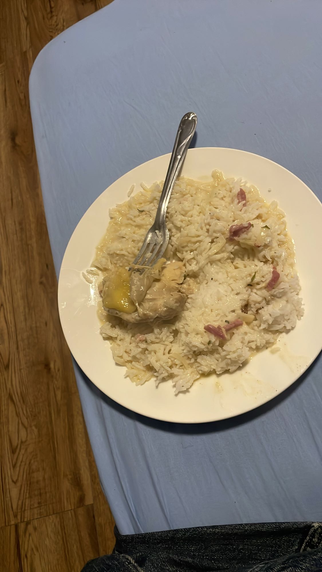 Riz au poulet et jambon