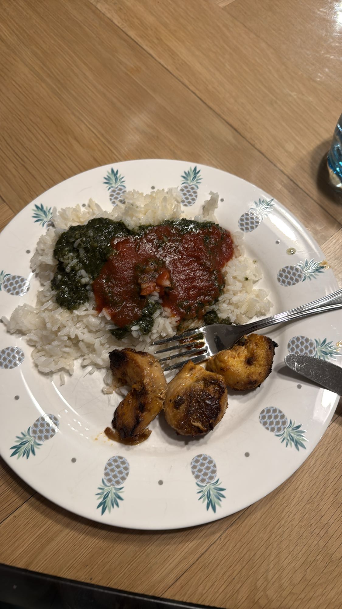 Rice with sauce & chicken