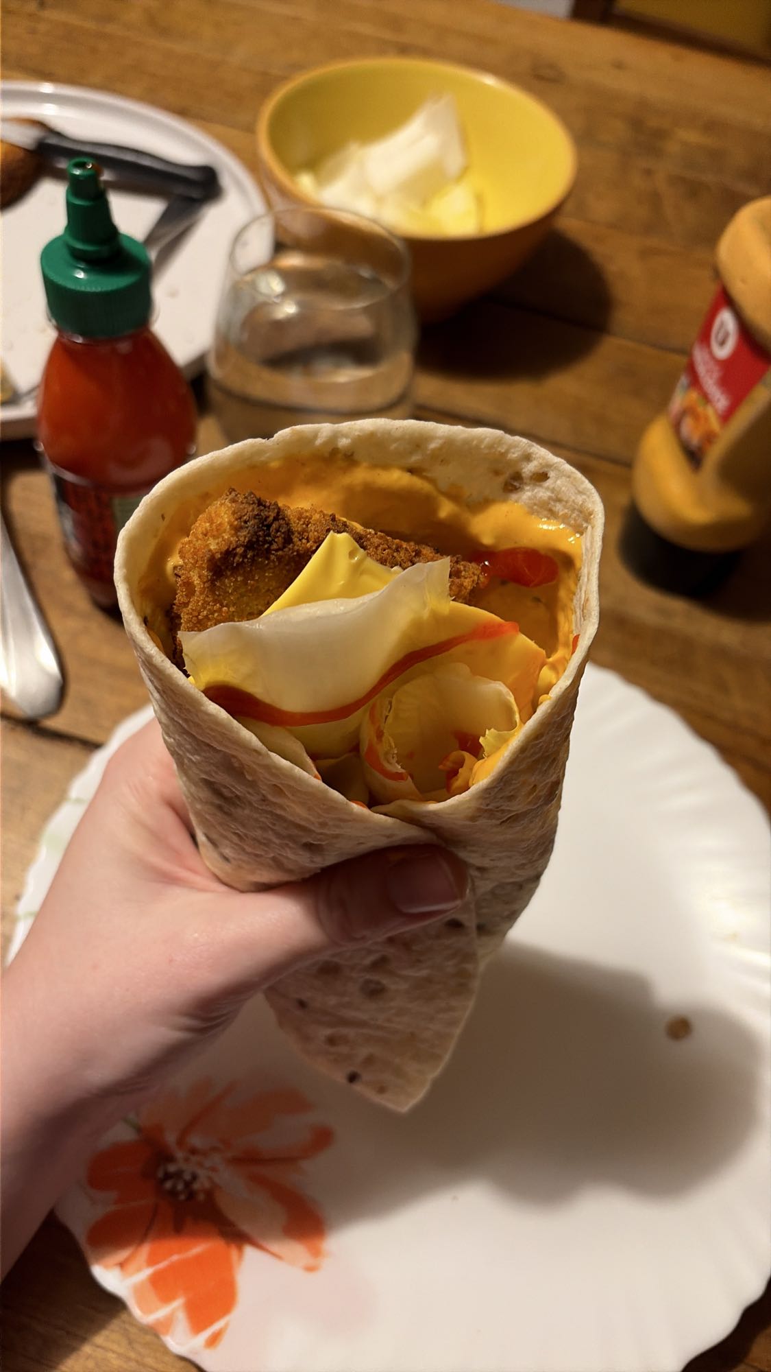 Wrap croustillant au poulet