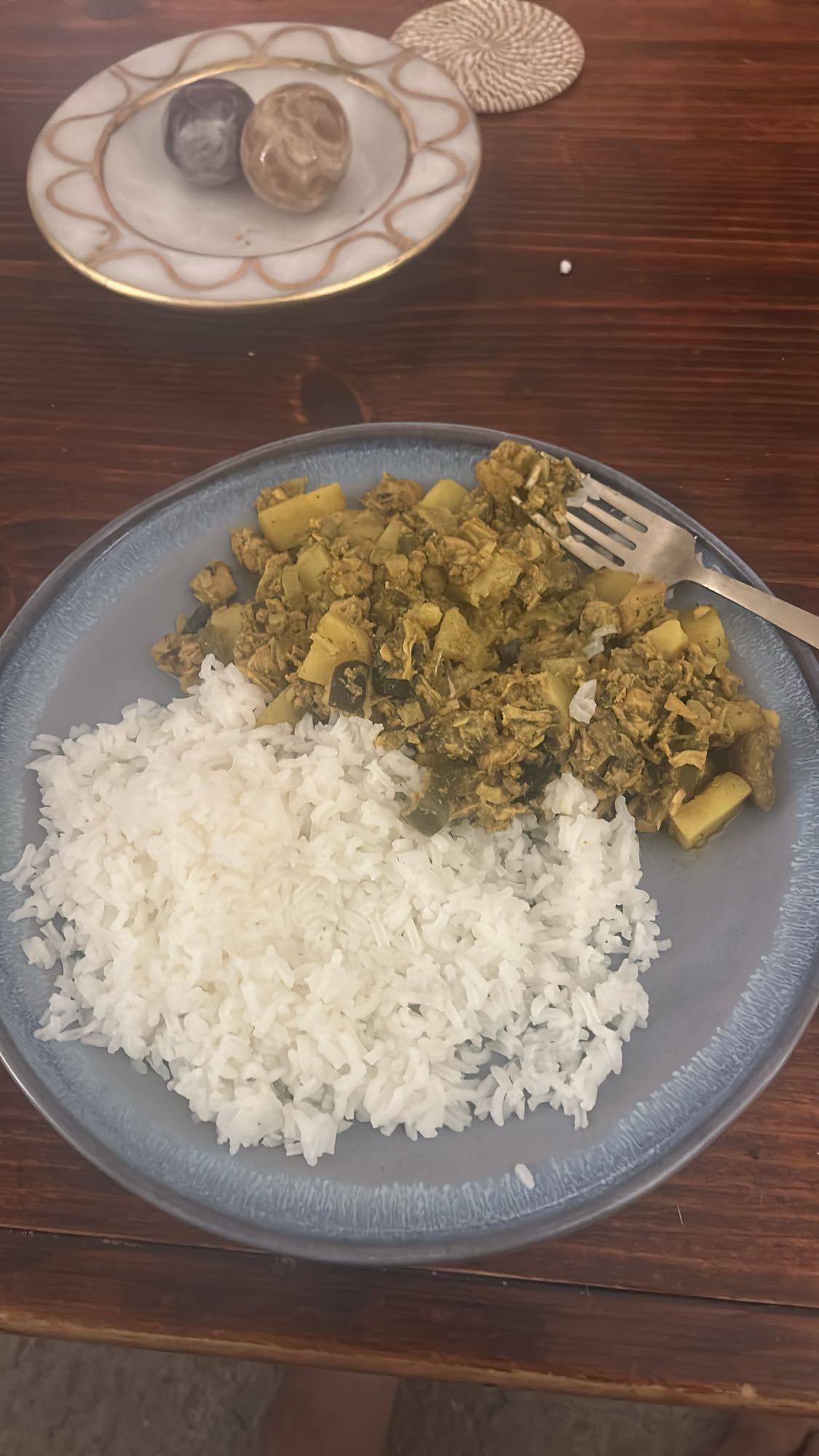 Riz et curry de légumes