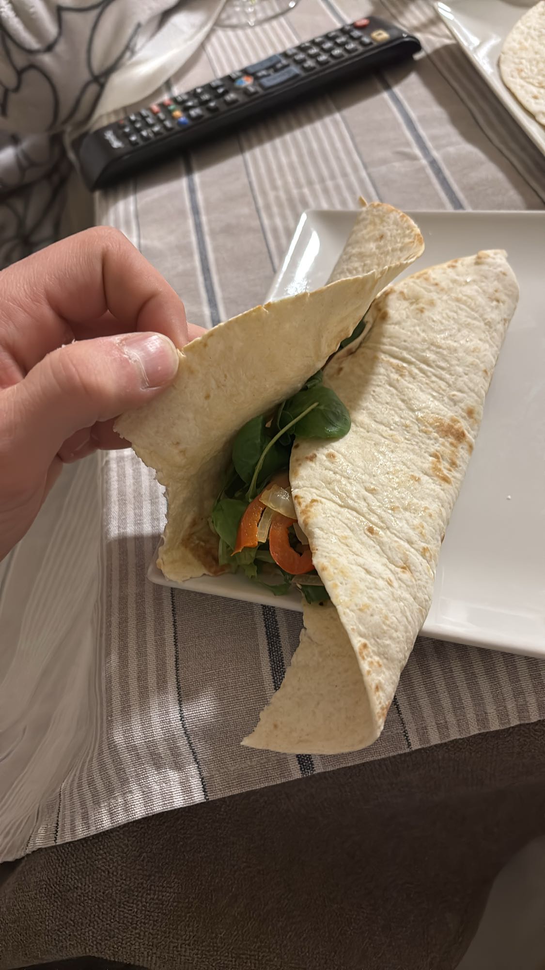 wrap vegetal con pollo