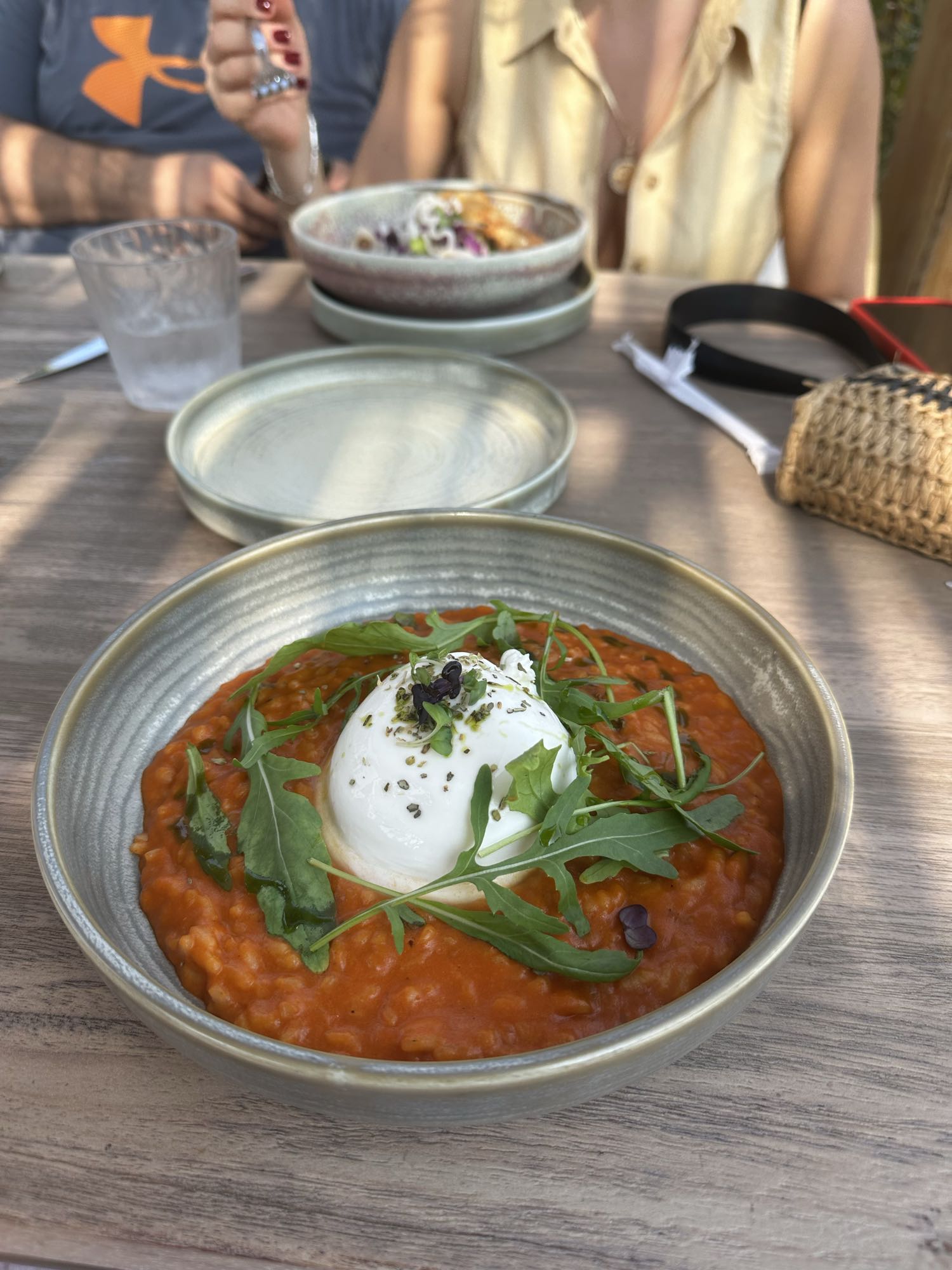 Domatesli Risotto ve Poşe Yumurta