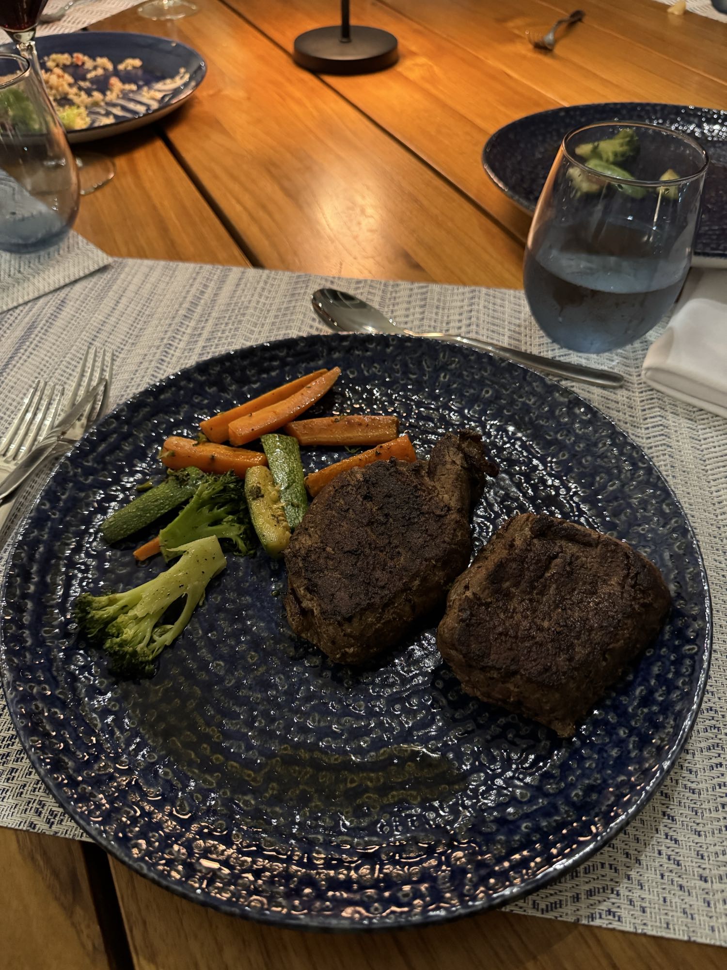 Filete con vegetales