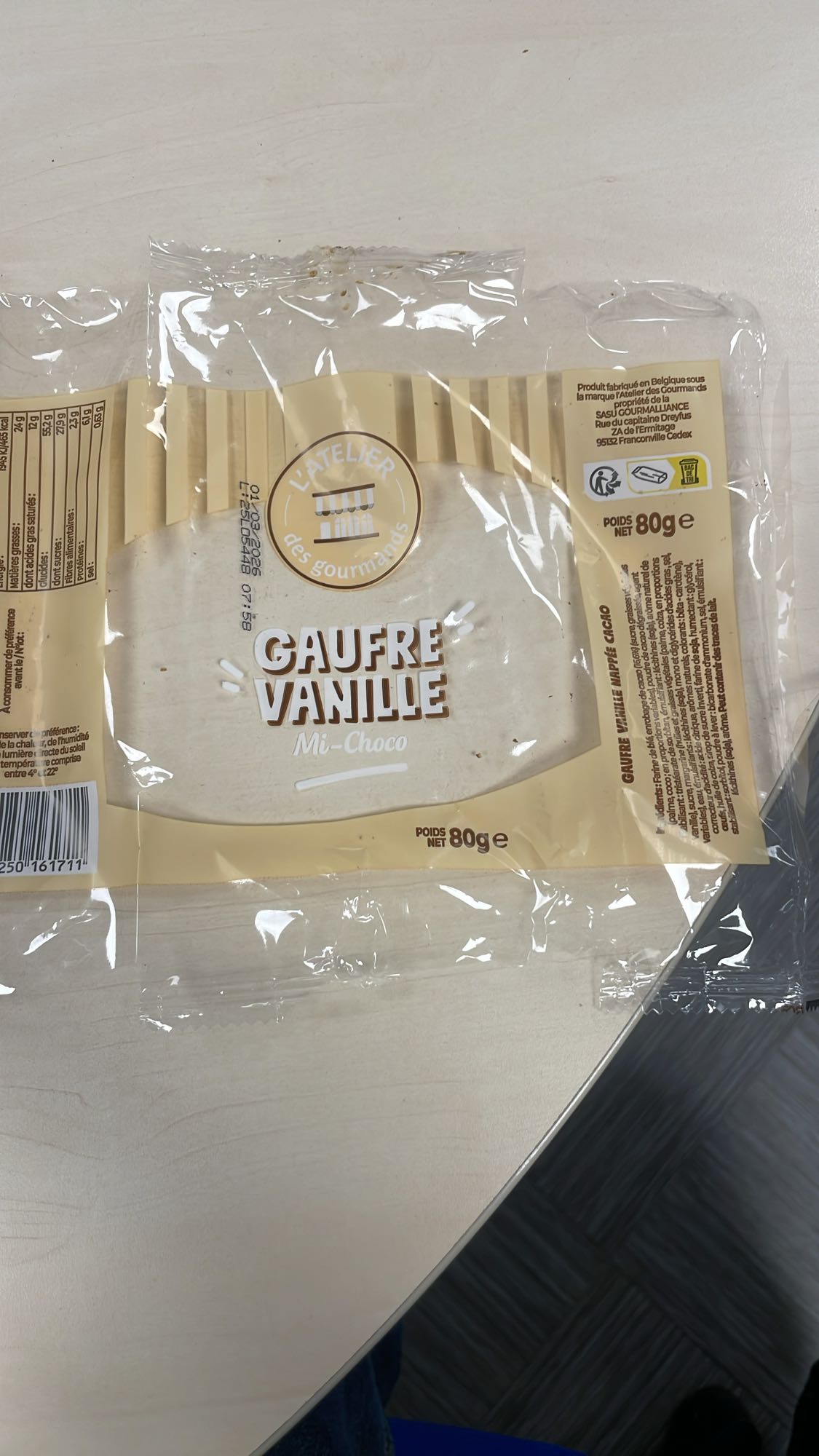 Gaufre vanille mi-choco