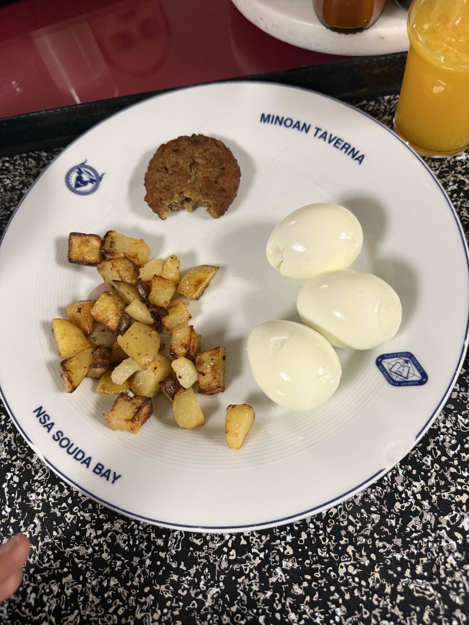 Eggs, potatoes, sausage