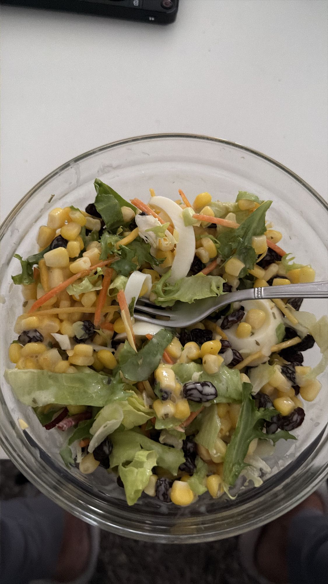 Maissalade met rozijnen