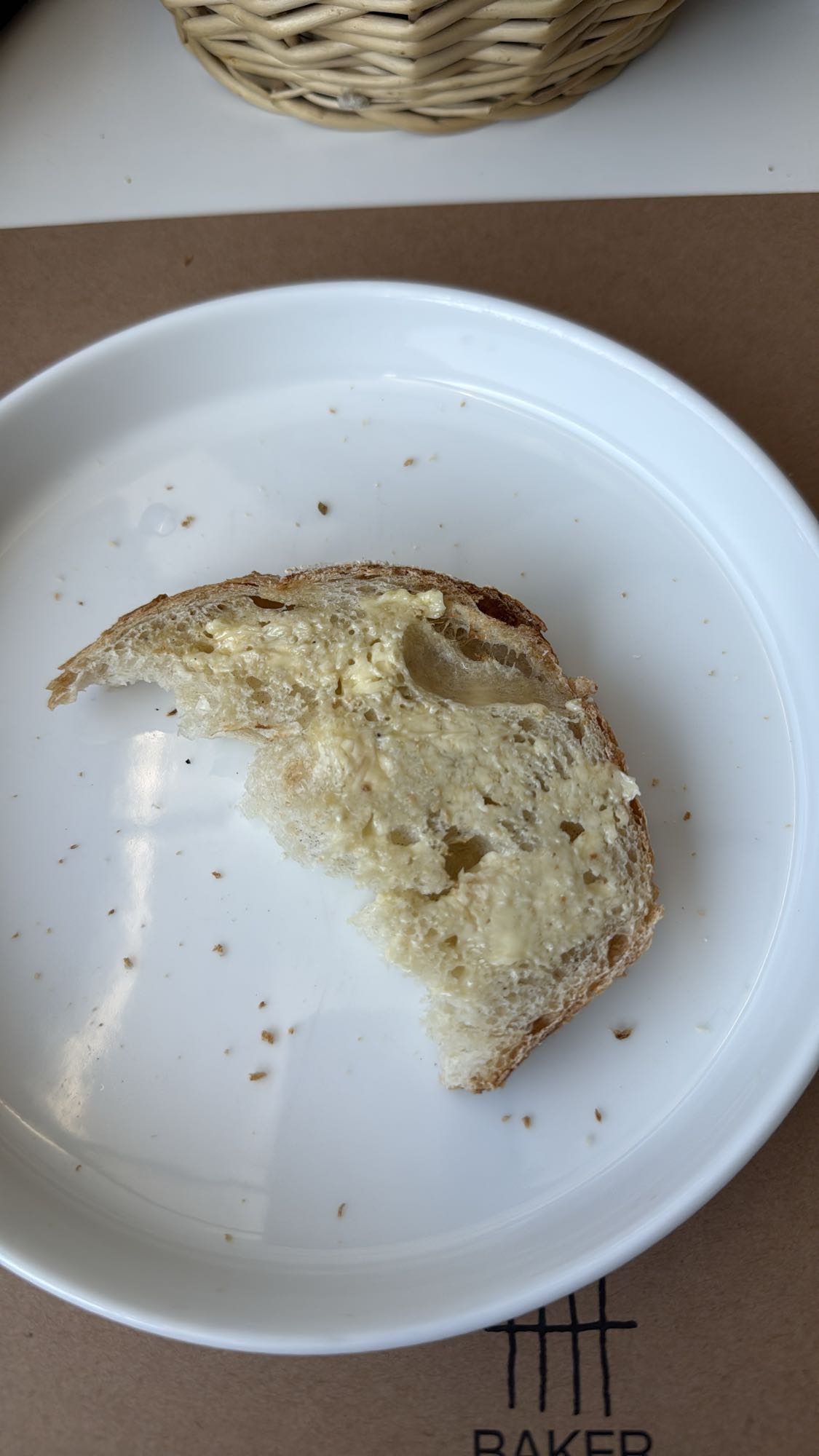 Butter on sourdough