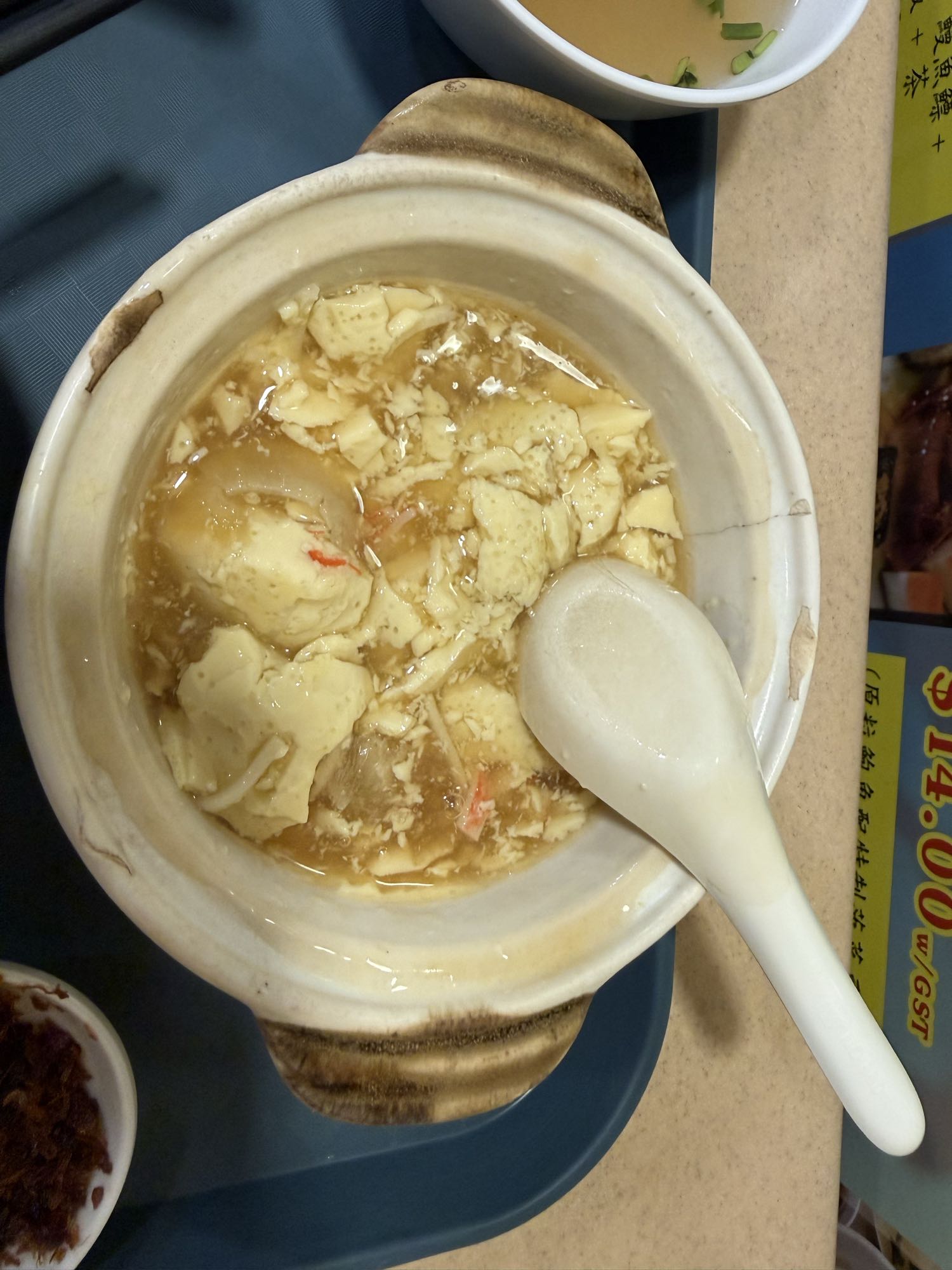 Shark fin soup with steamed egg