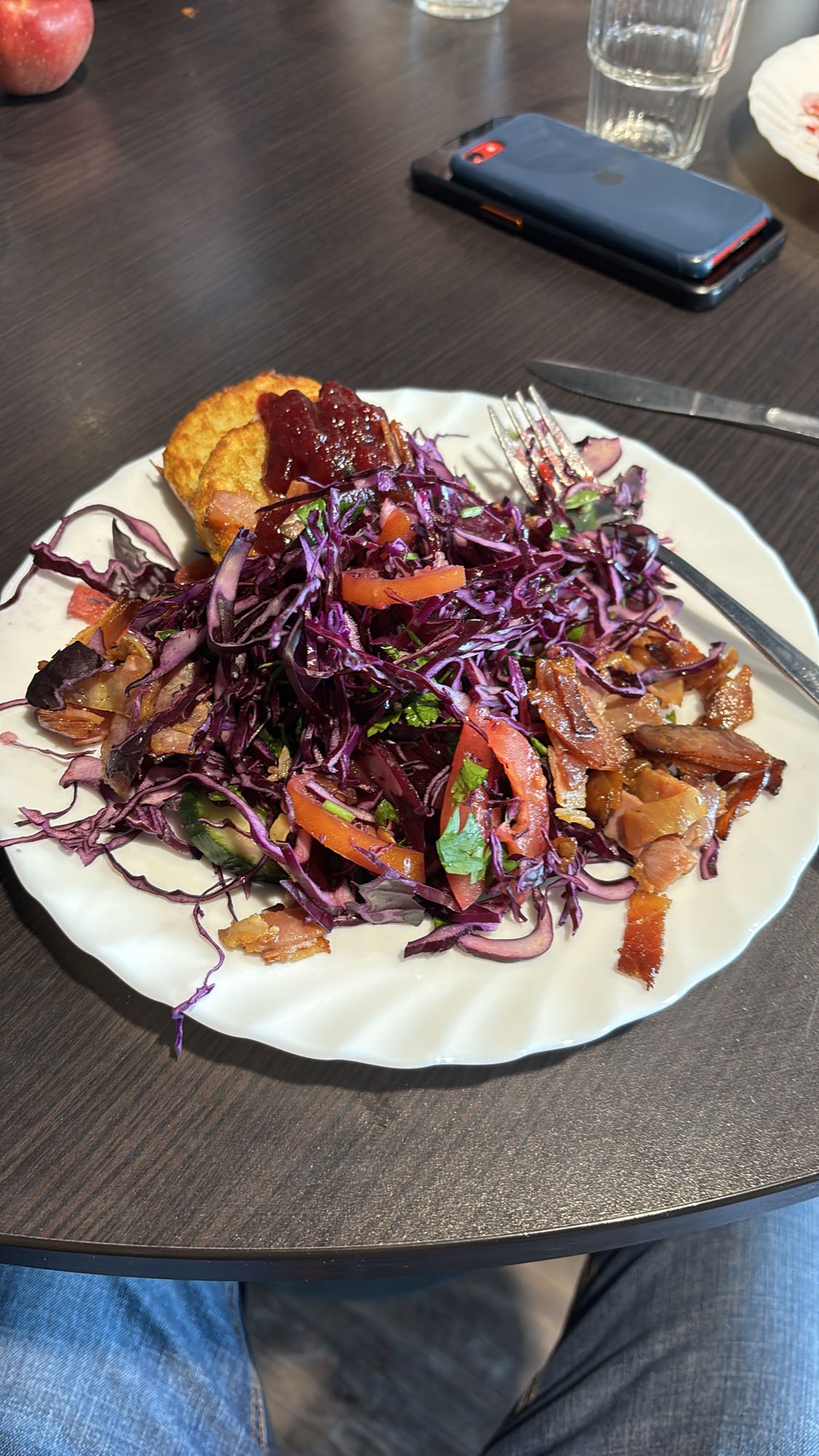 Rödkålssallad med bacon