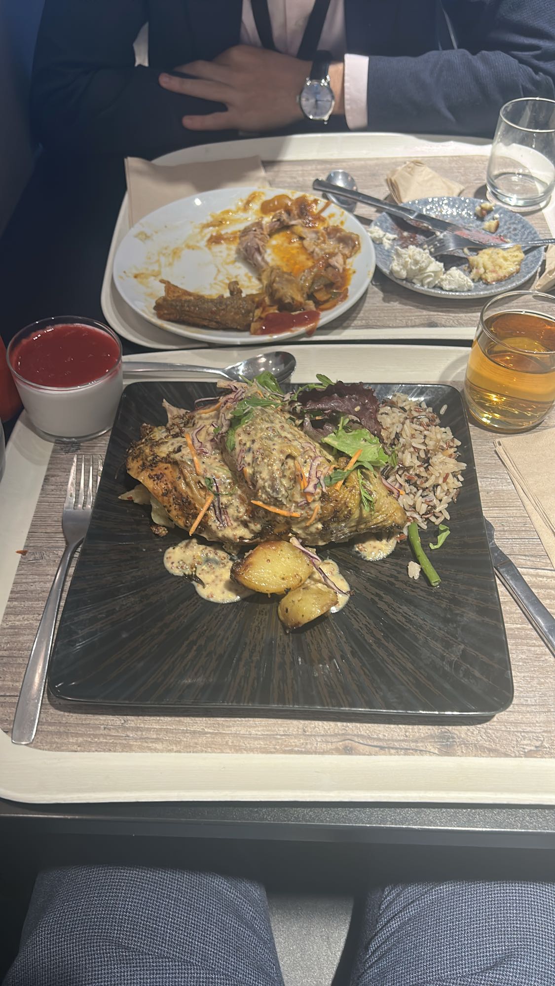 Poulet sauce moutarde et riz