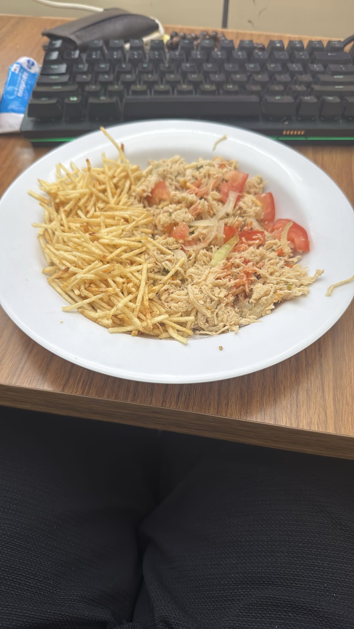 Frango com batata palha