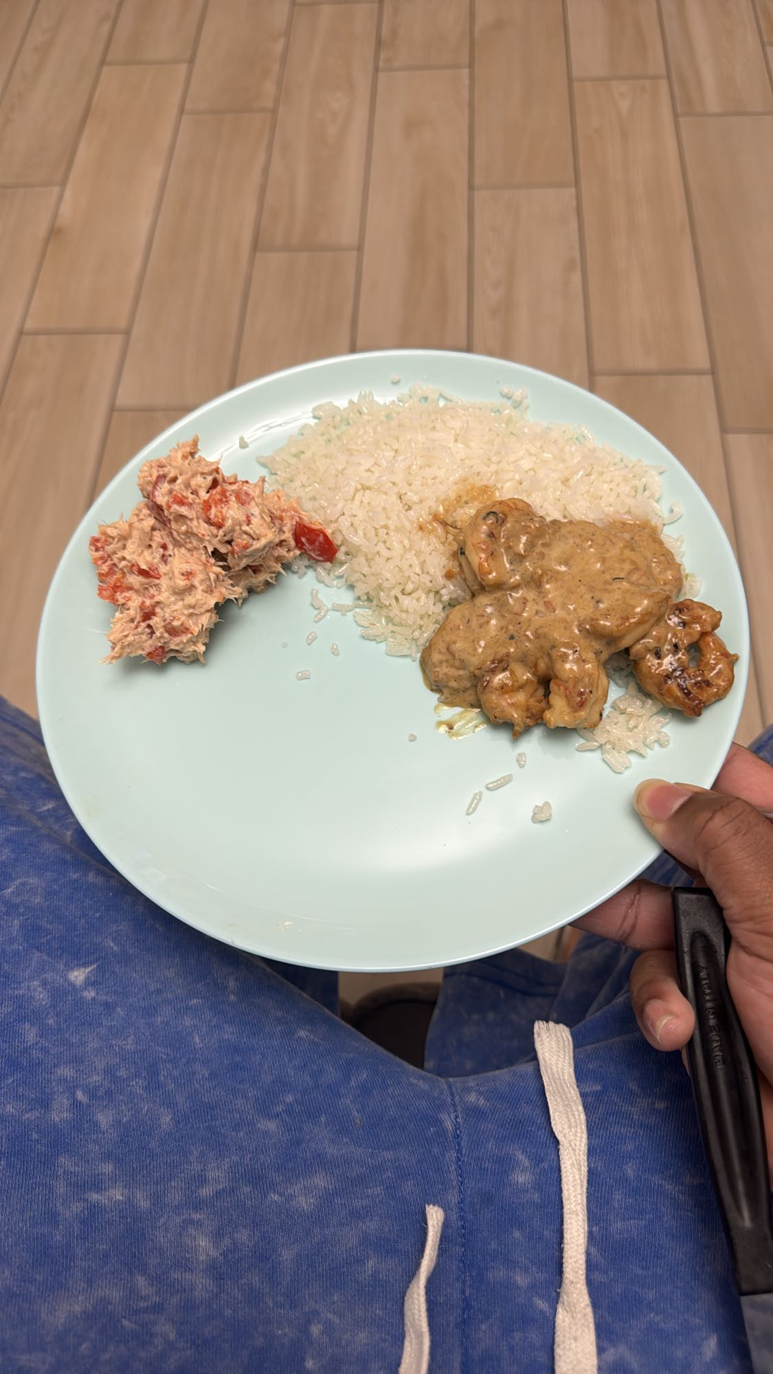 Rice with shrimp & tuna
