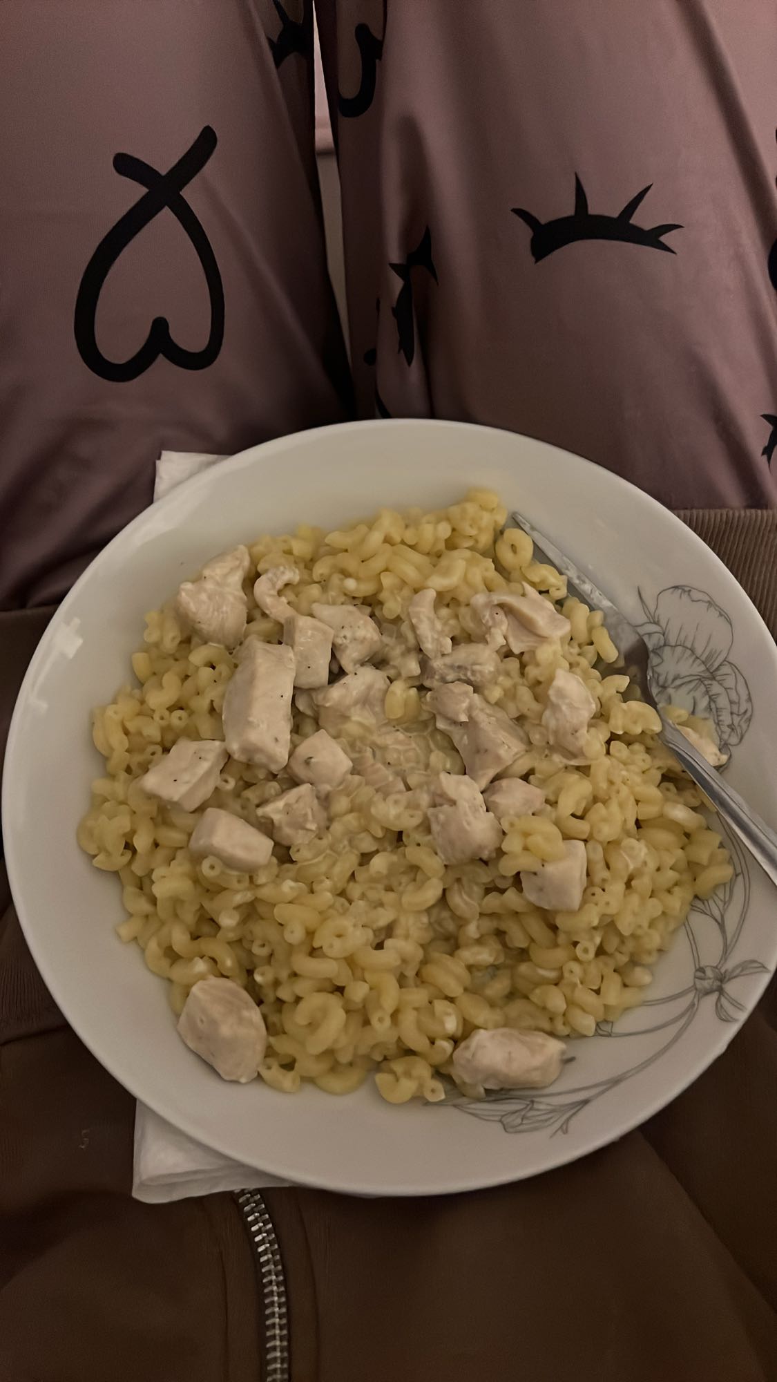 Pâtes au poulet crémeux