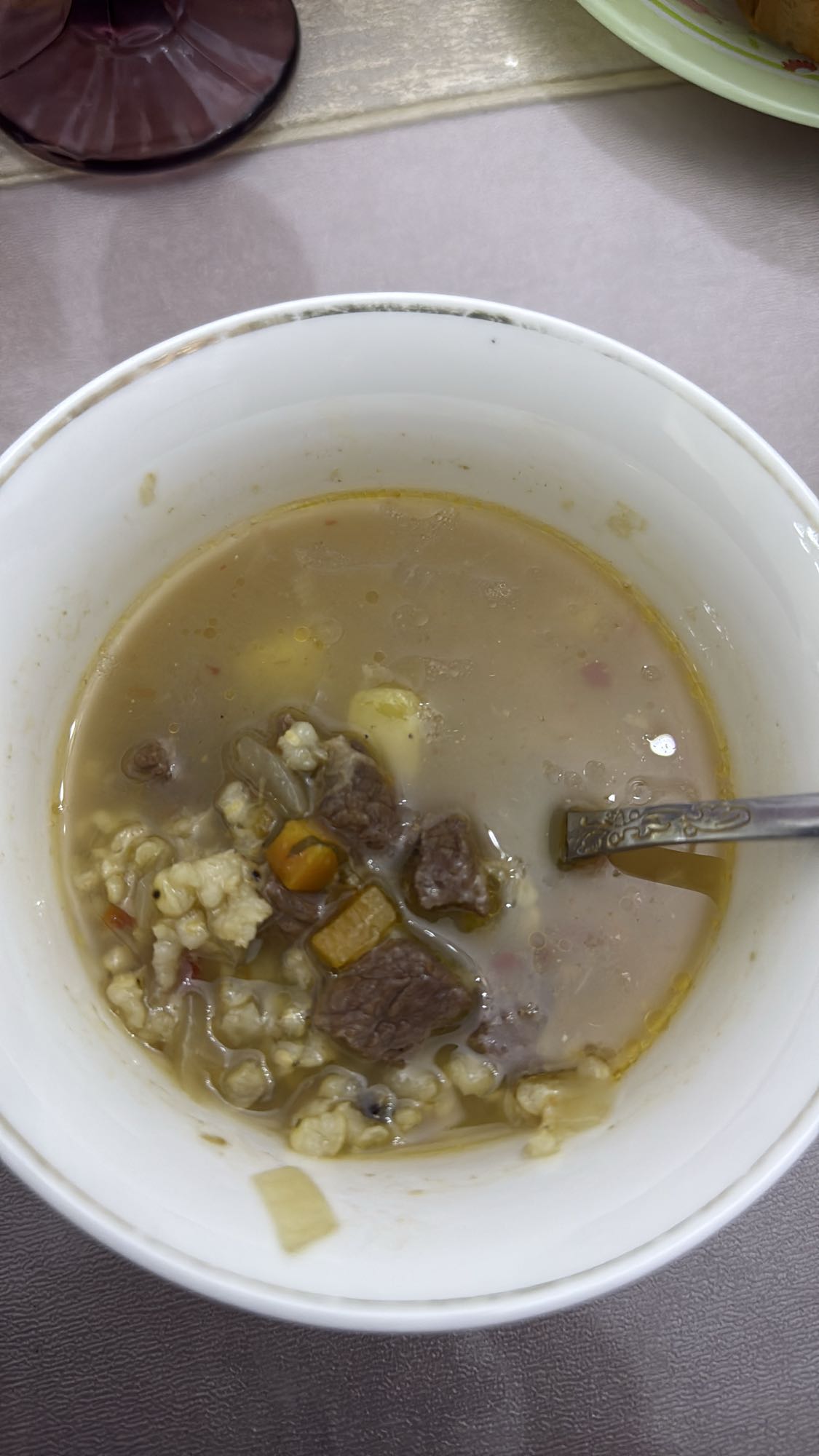 говяжий суп с перловкой