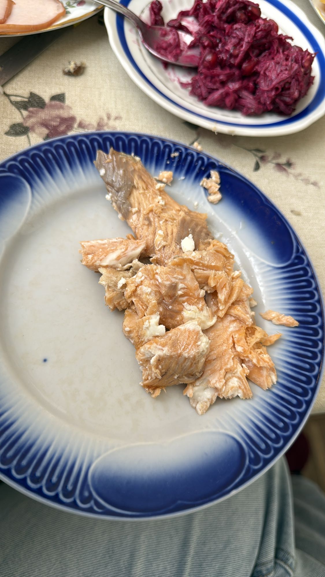 Salmon with beet salad