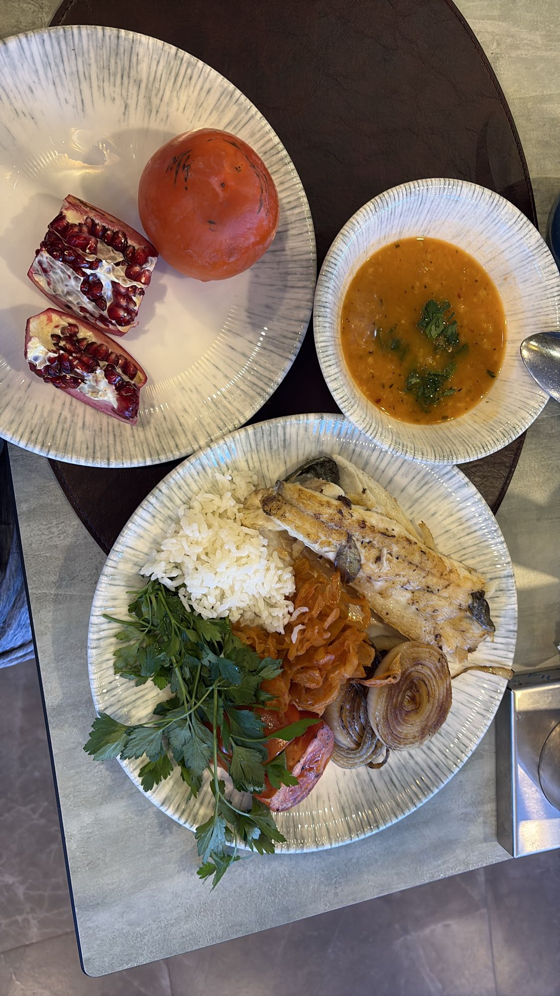 Grilled Fish with Rice & Soup