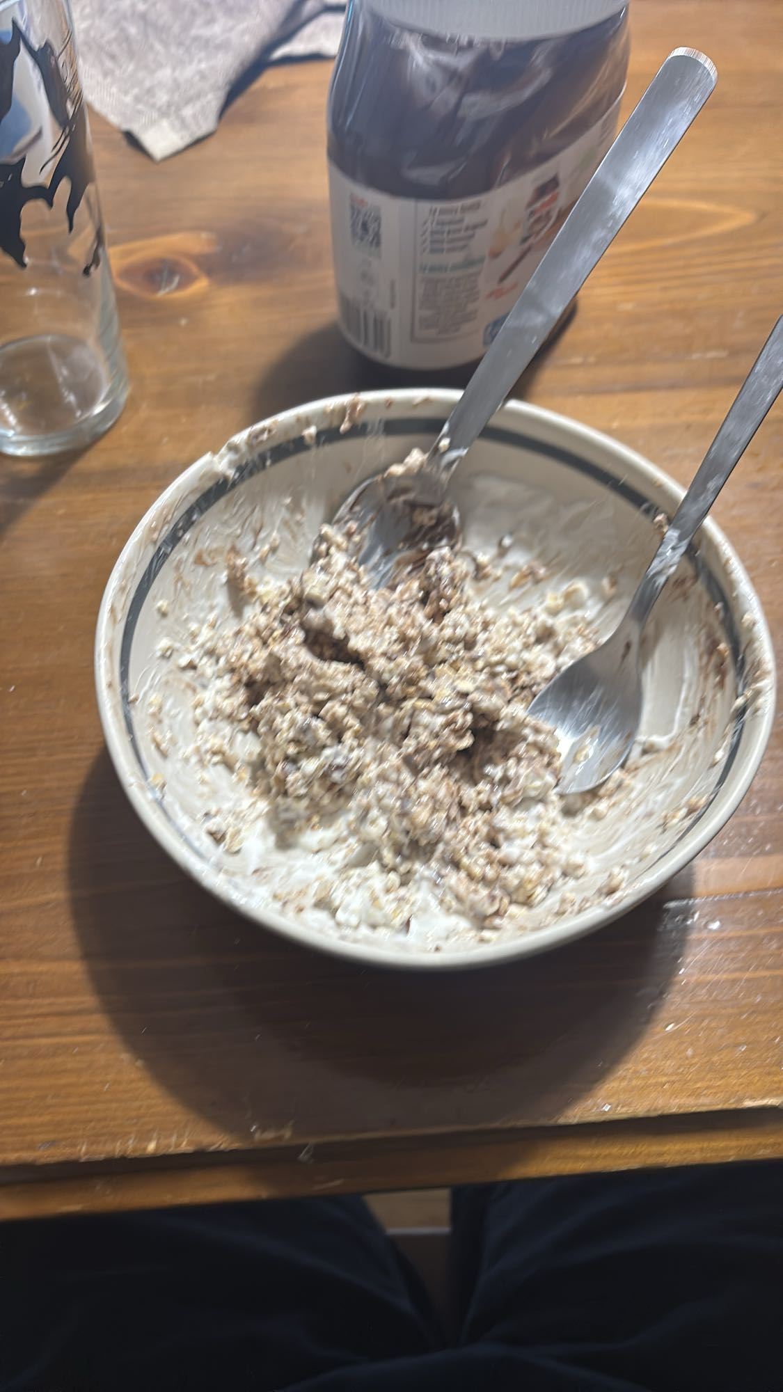 avena con yogur y crema