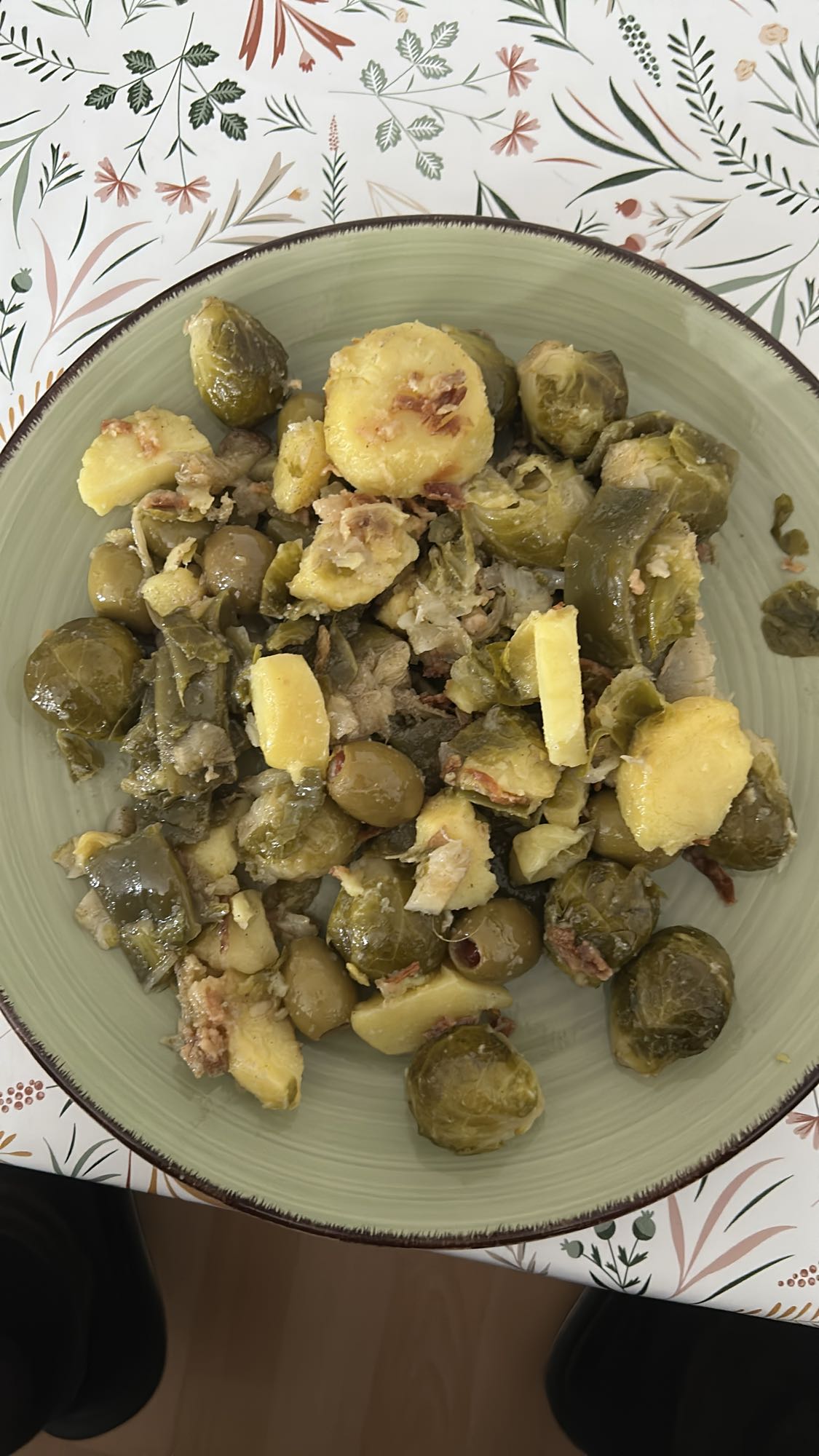 Coles de Bruselas con papas