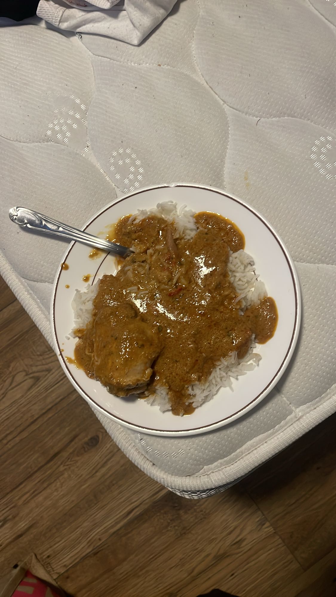 Poulet au curry avec riz