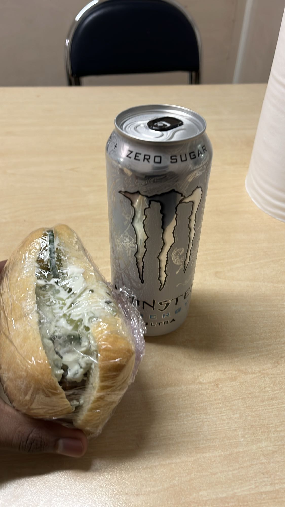 Chicken Salad Sandwich & Energy Drink