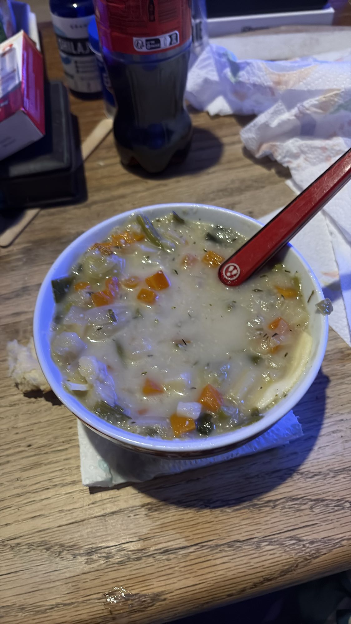 Soupe de légumes au poulet
