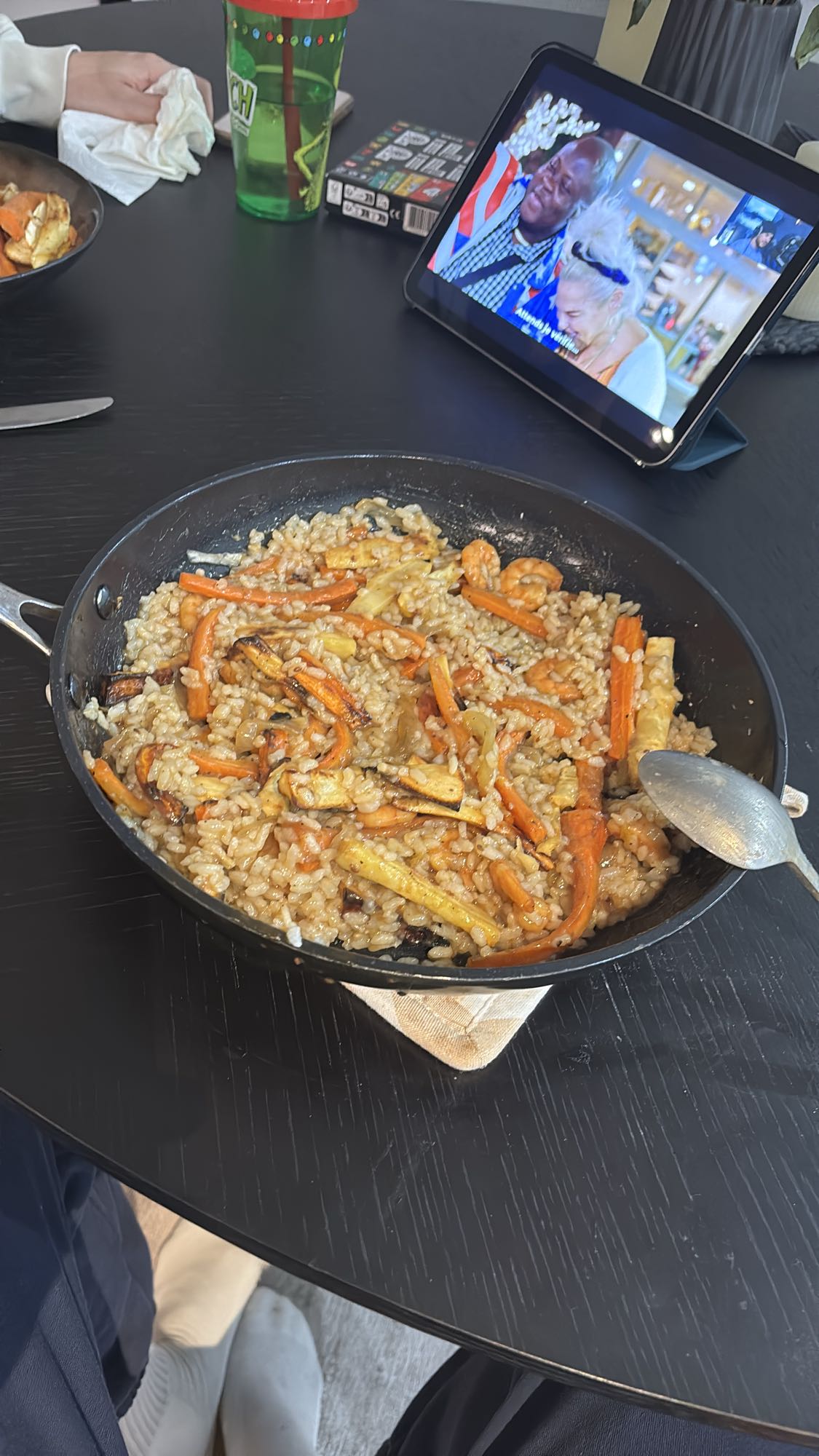 Riz aux crevettes et légumes