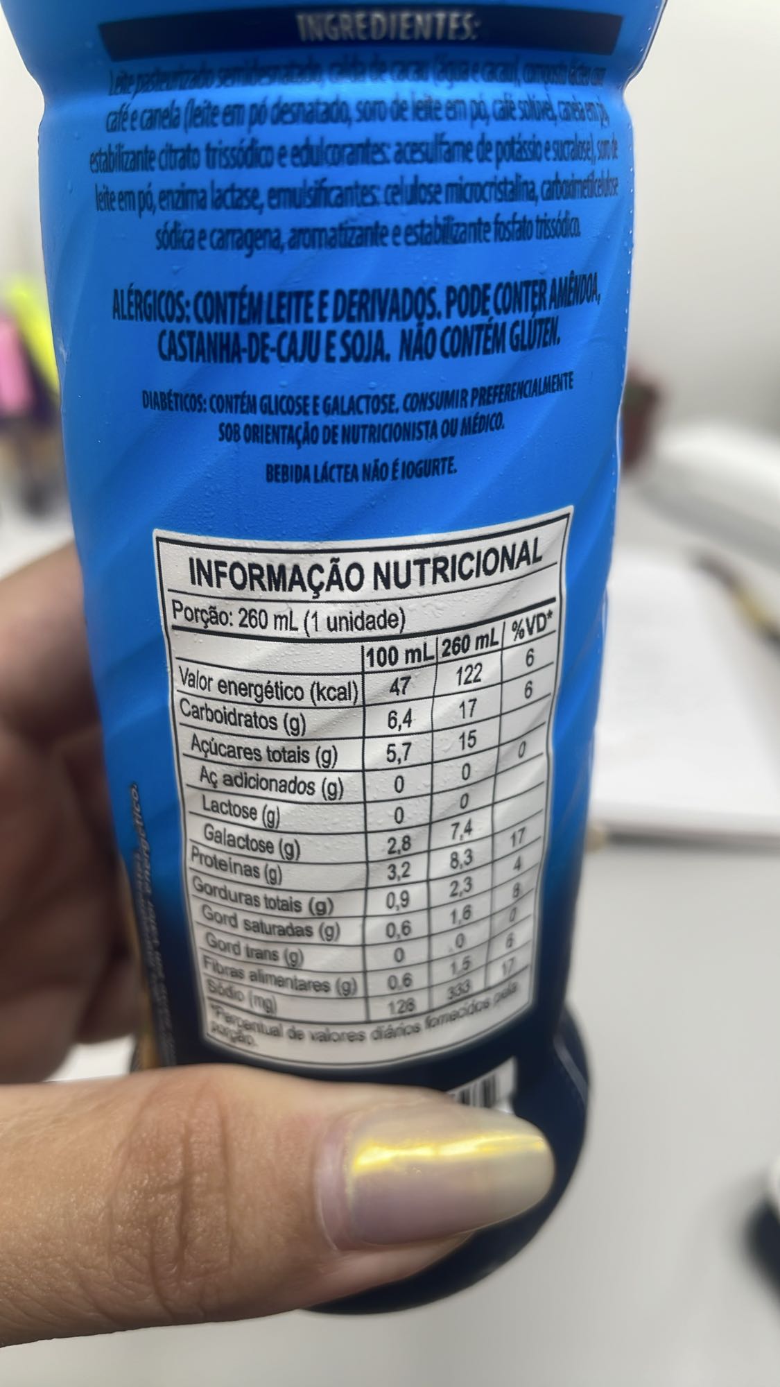 bebida láctea canela