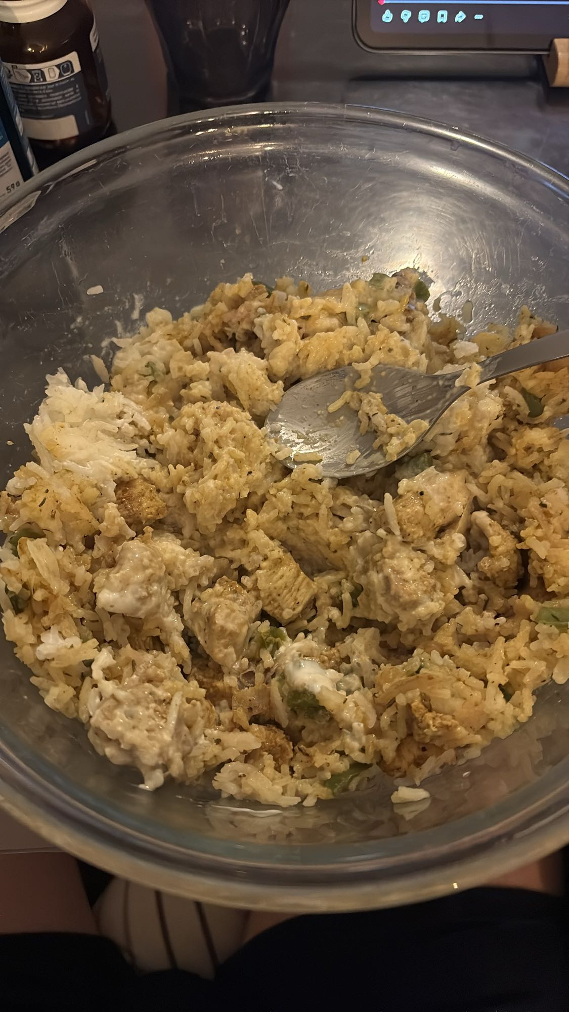 Riz au poulet crémeux