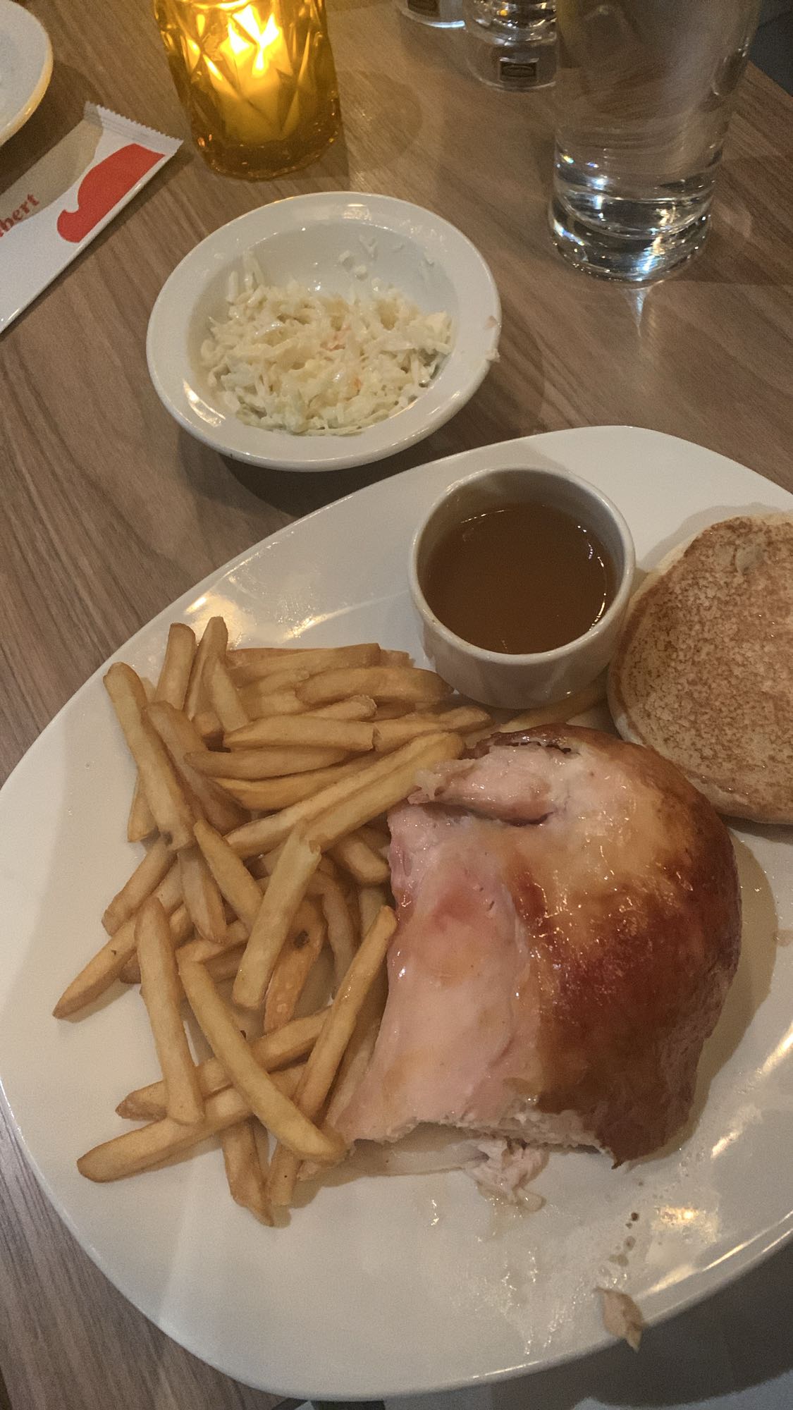 Poulet rôti et frites