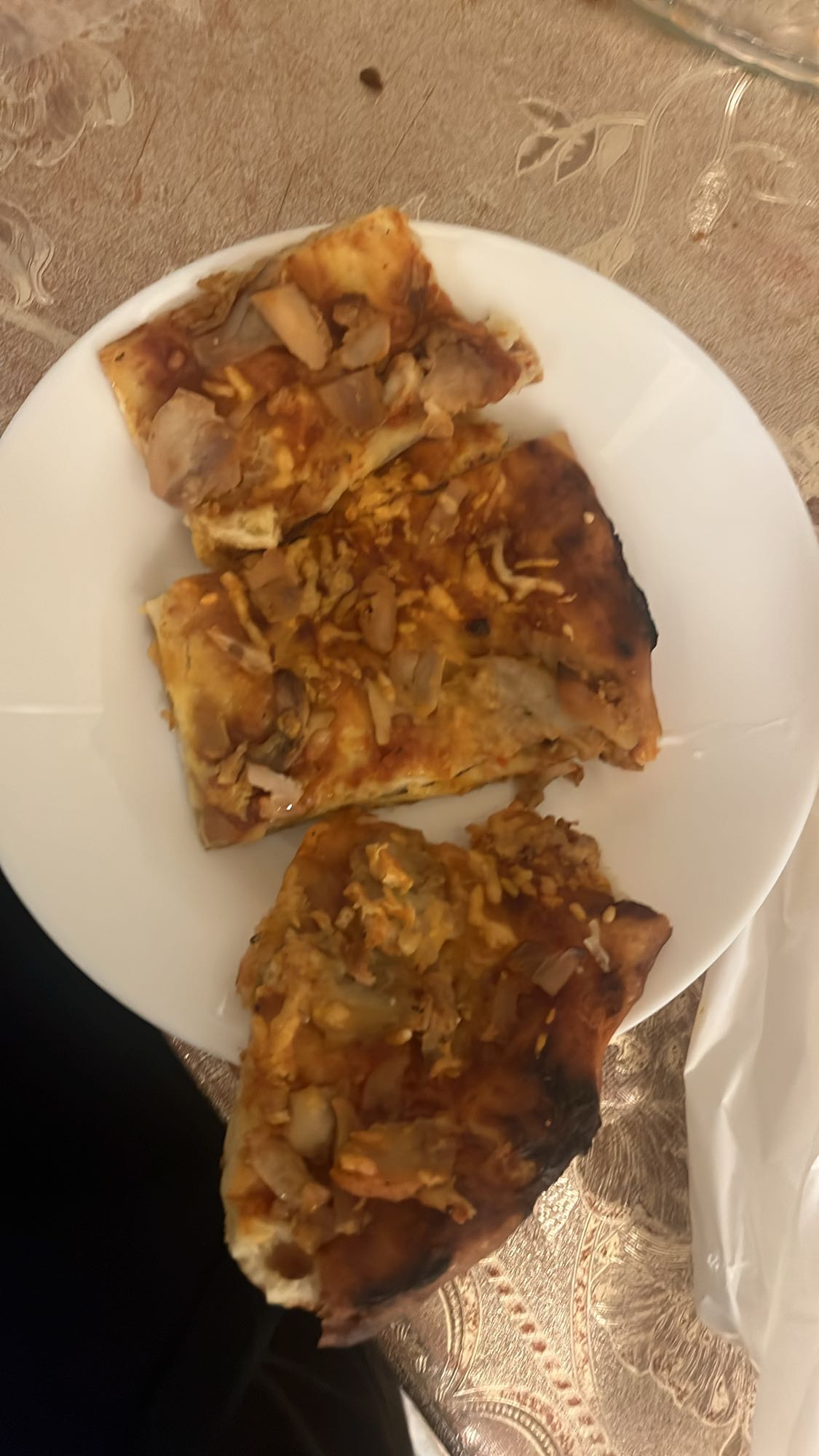 Chicken pizza slices