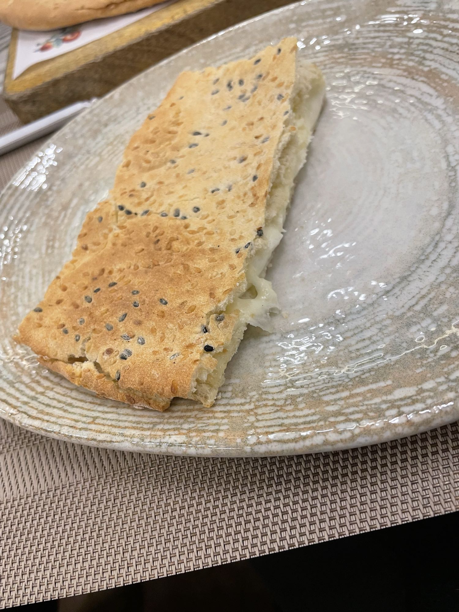 Cheese stuffed flatbread