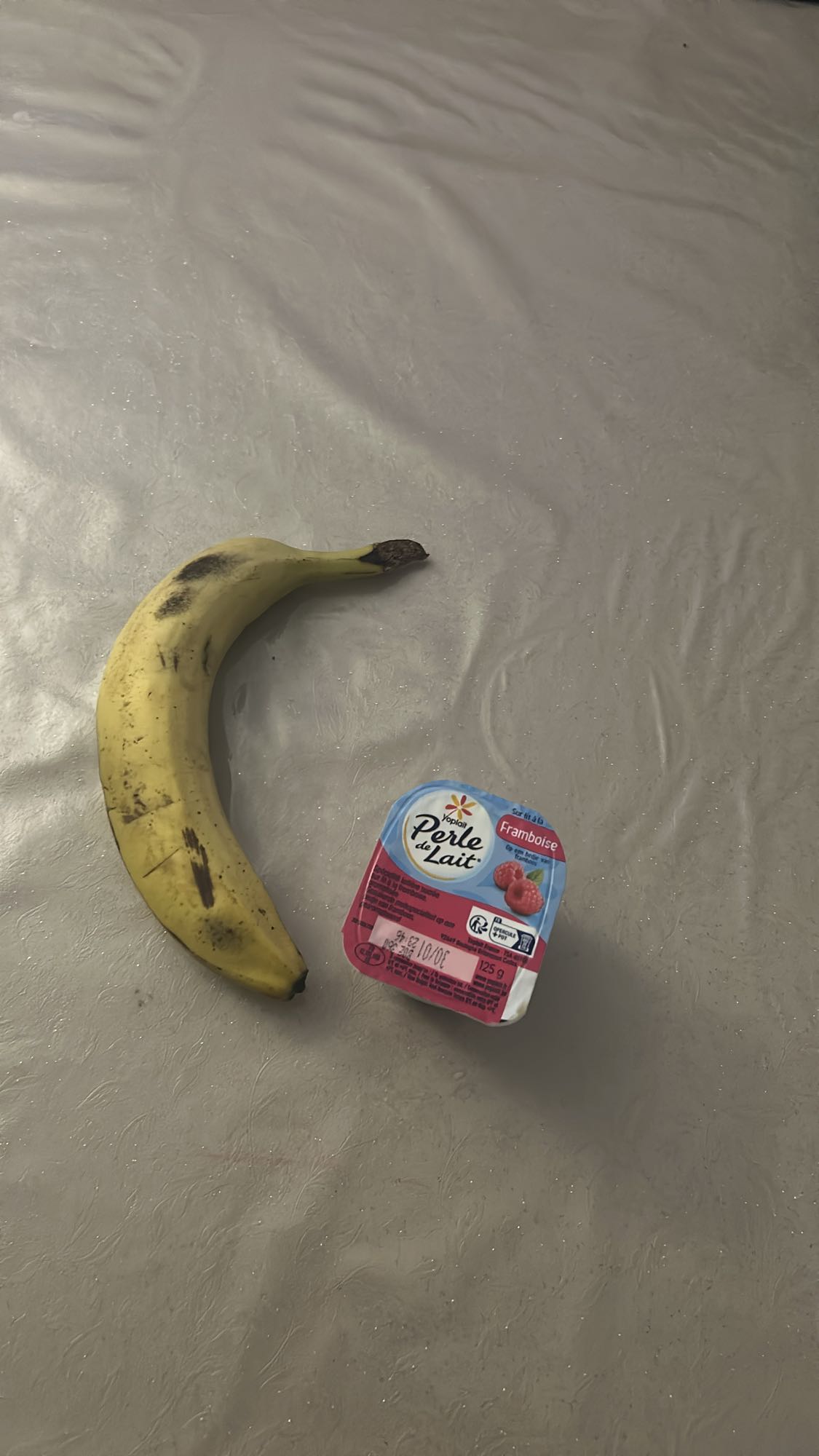 Banane et yaourt framboise