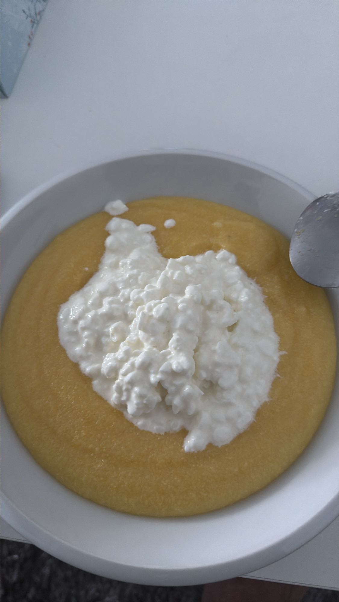 Polenta cu brânză de vaci