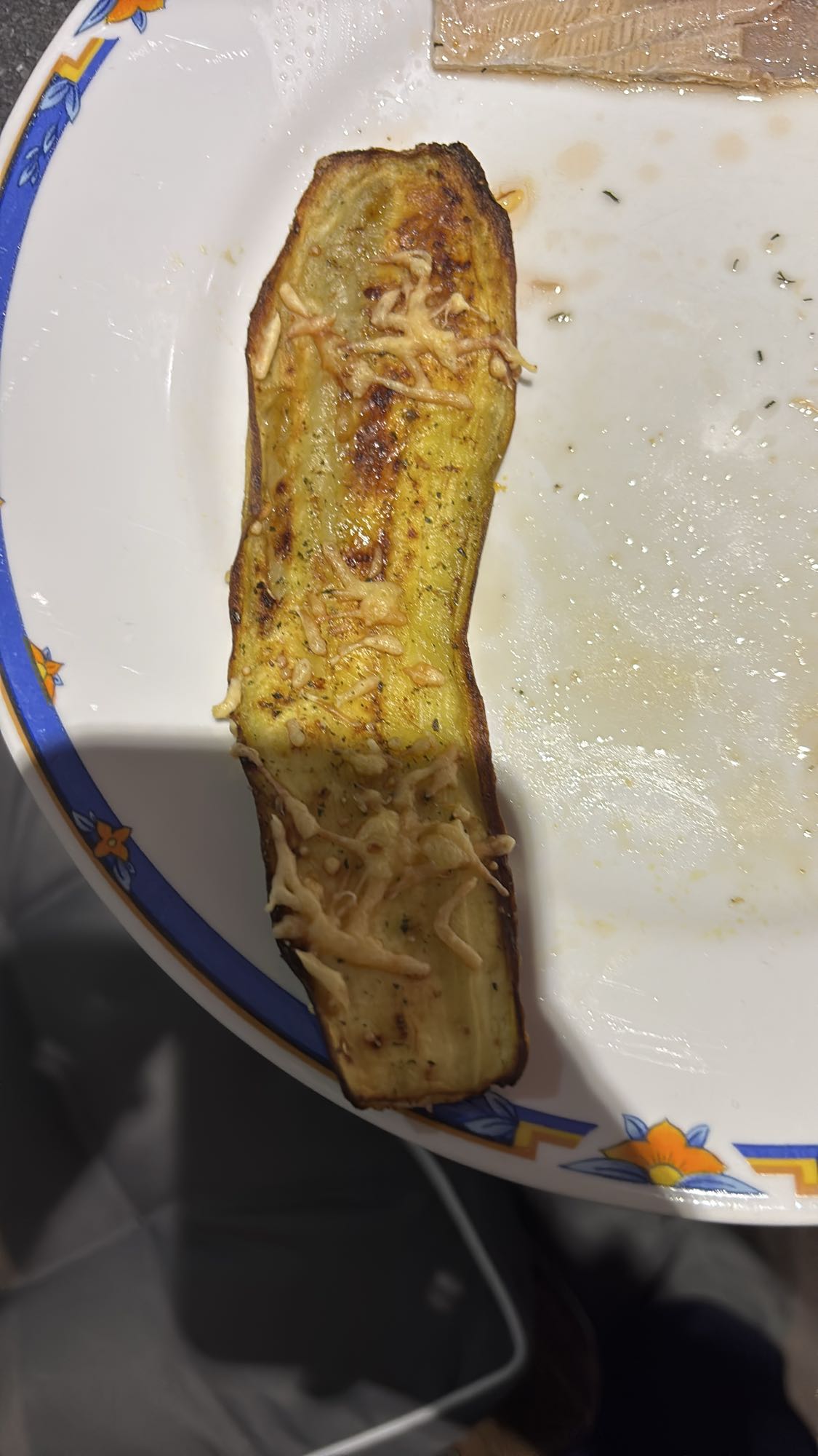 Courgette grillée au fromage