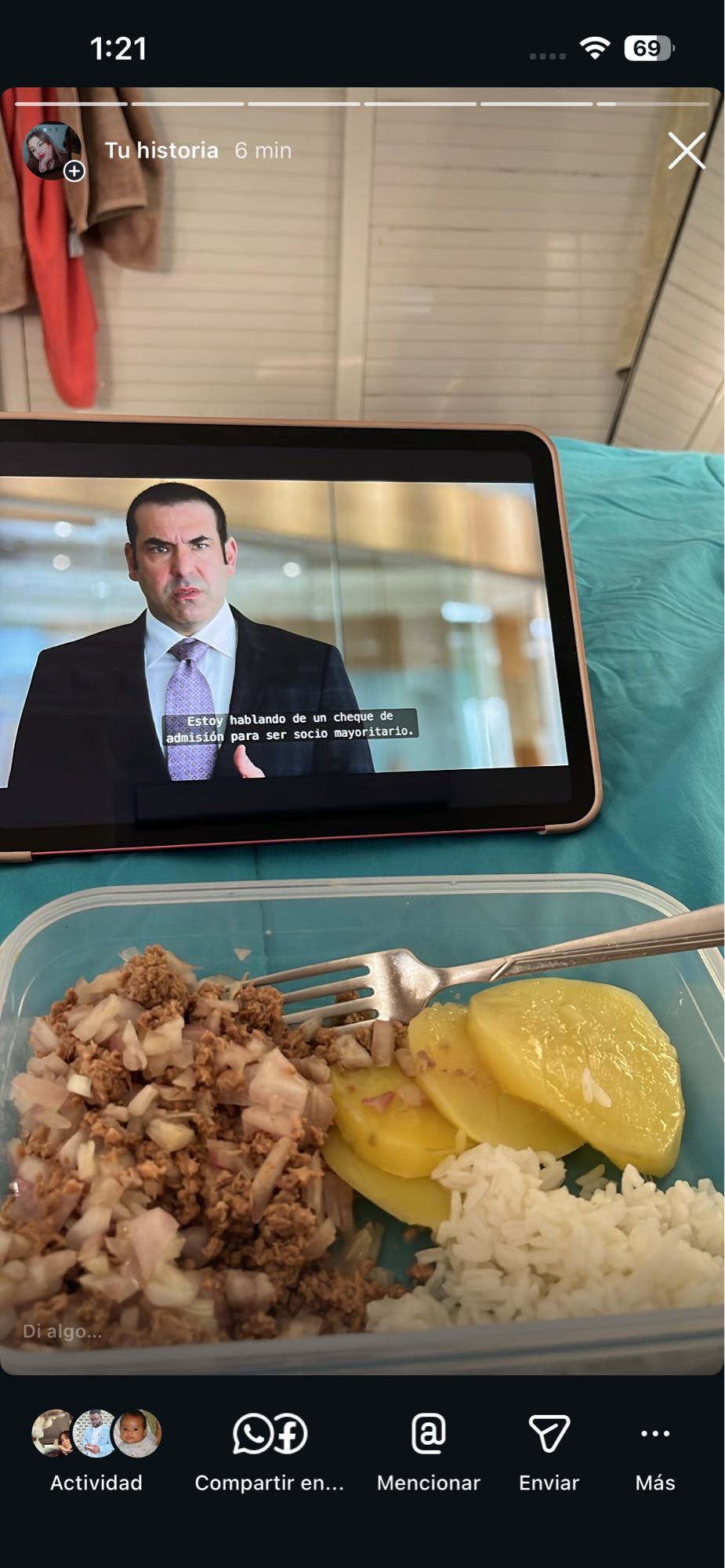 atún con arroz y papa