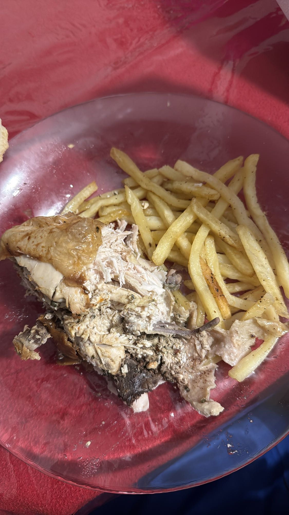 Pollo con papas fritas