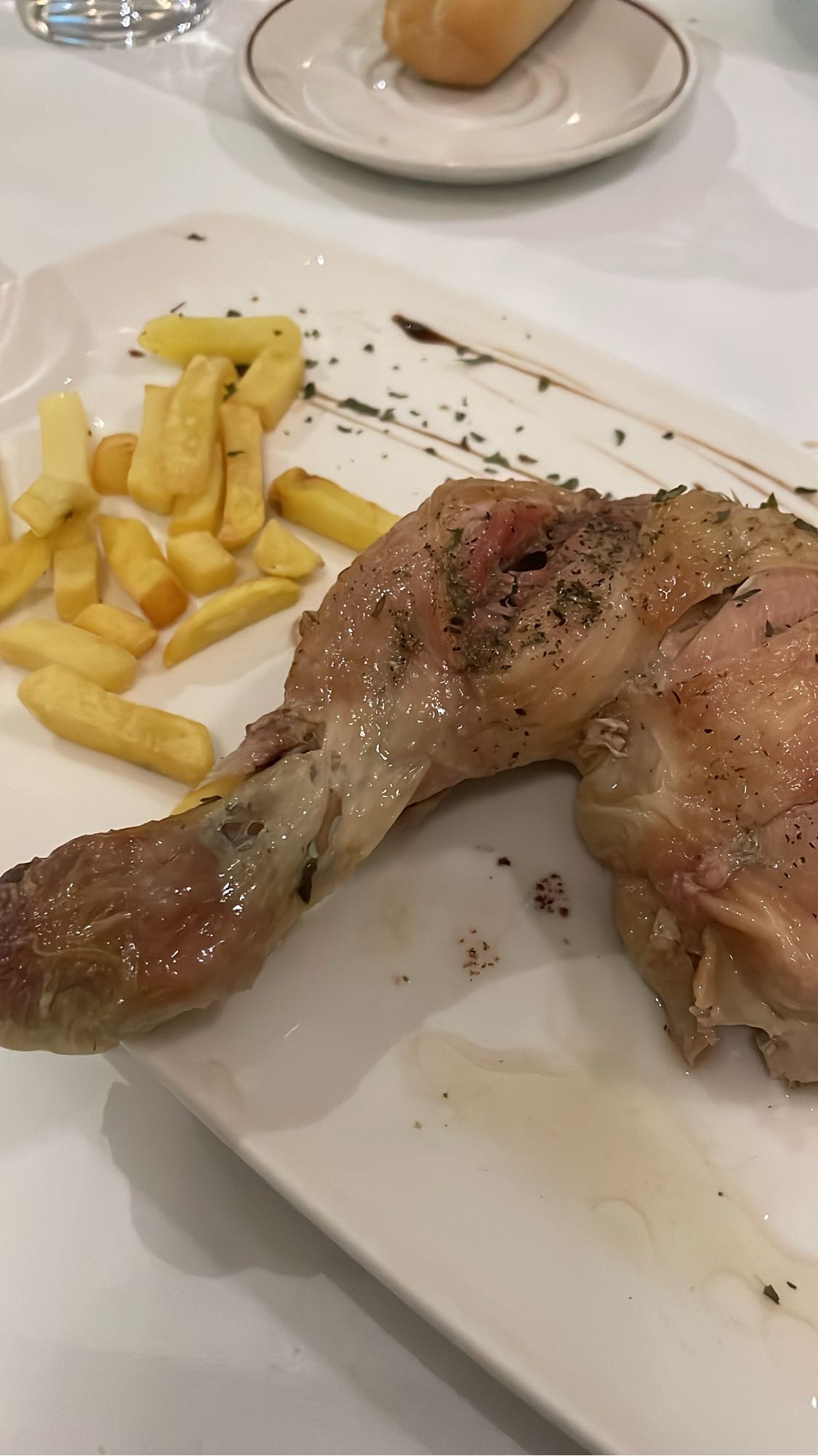 Pollo asado con papas